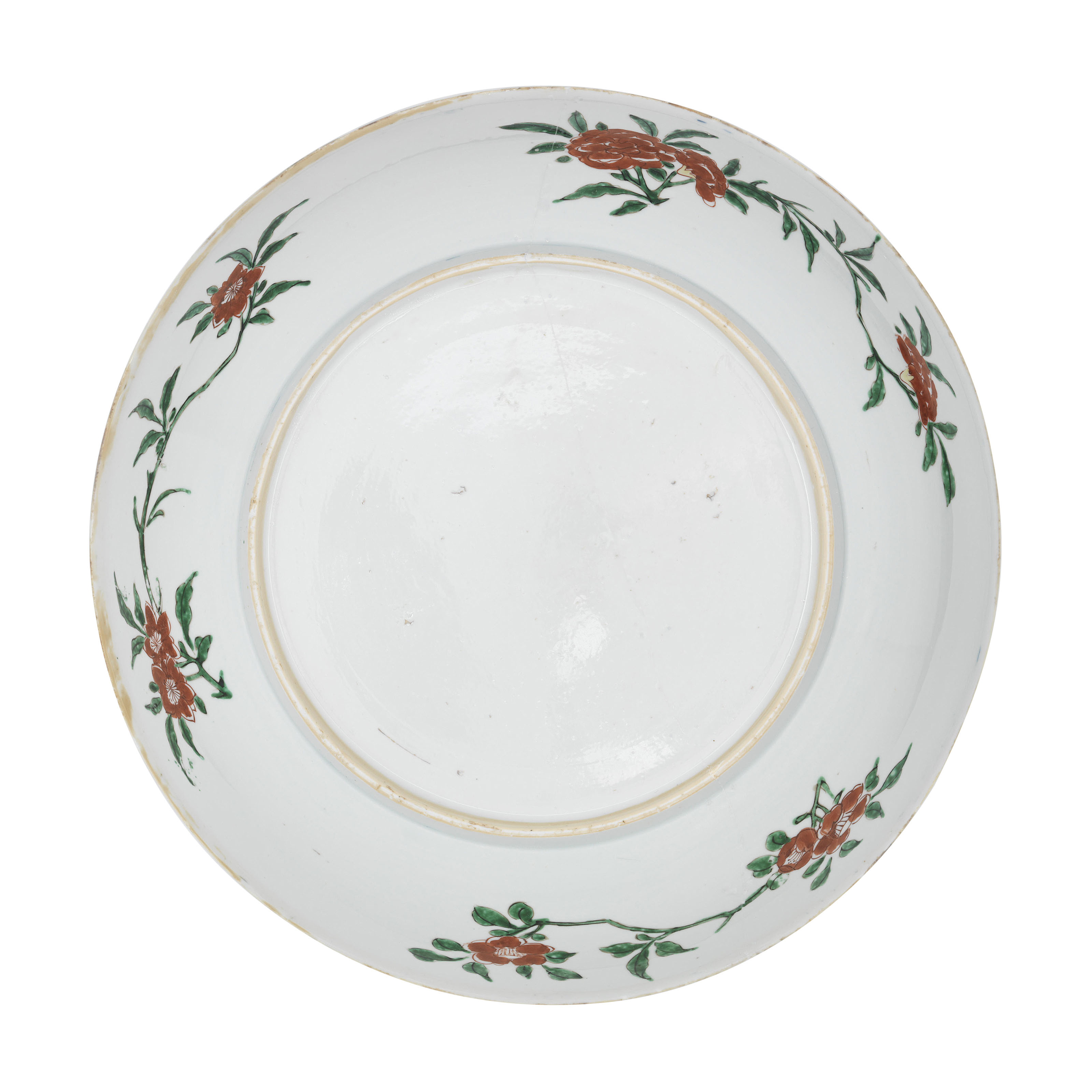 THREE FAMILLE VERTE 'FIGURAL' CHARGERS