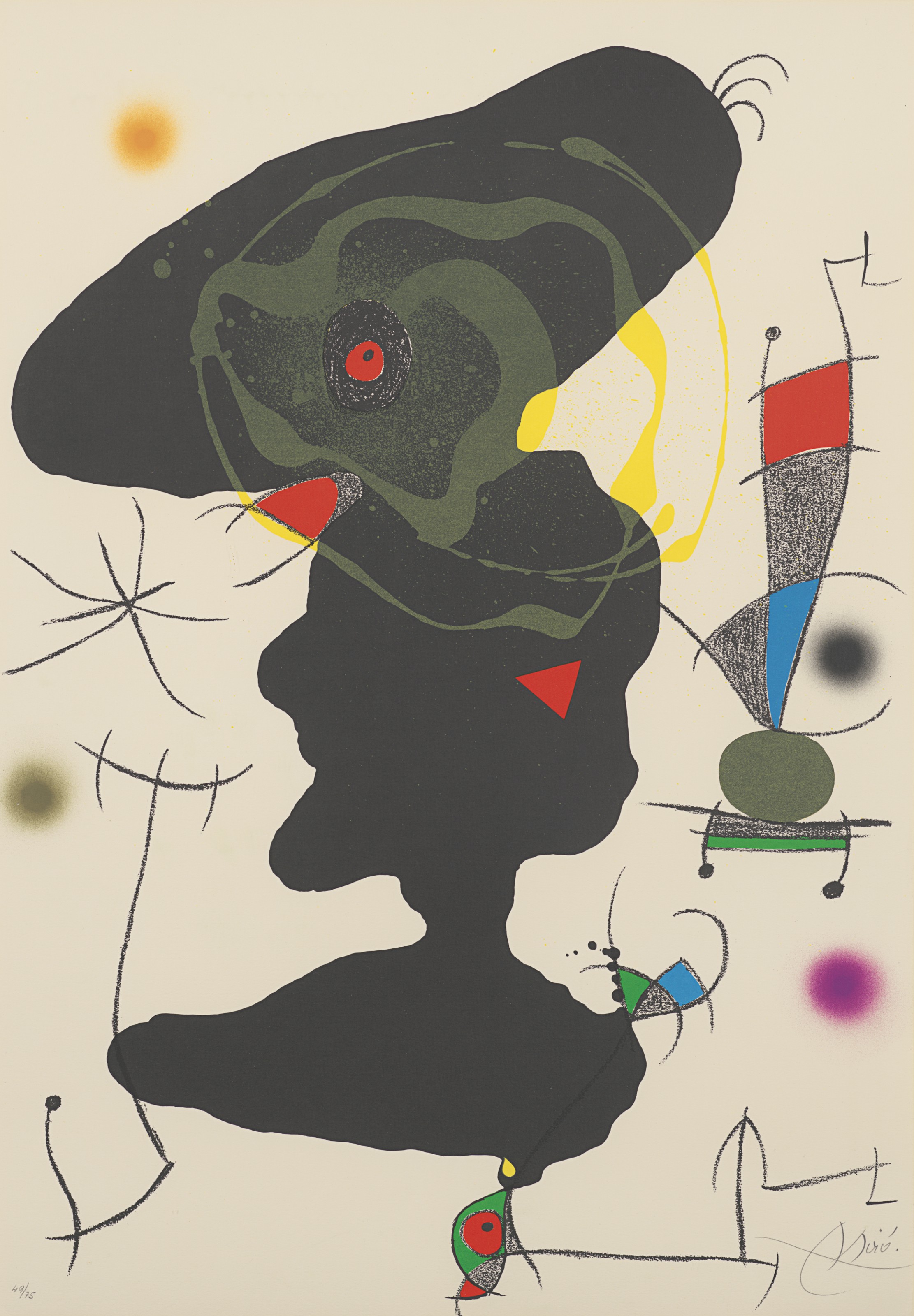 JOAN MIRÓ (1893-1983), Plate V from: Oda a Joan Miró | Christie's