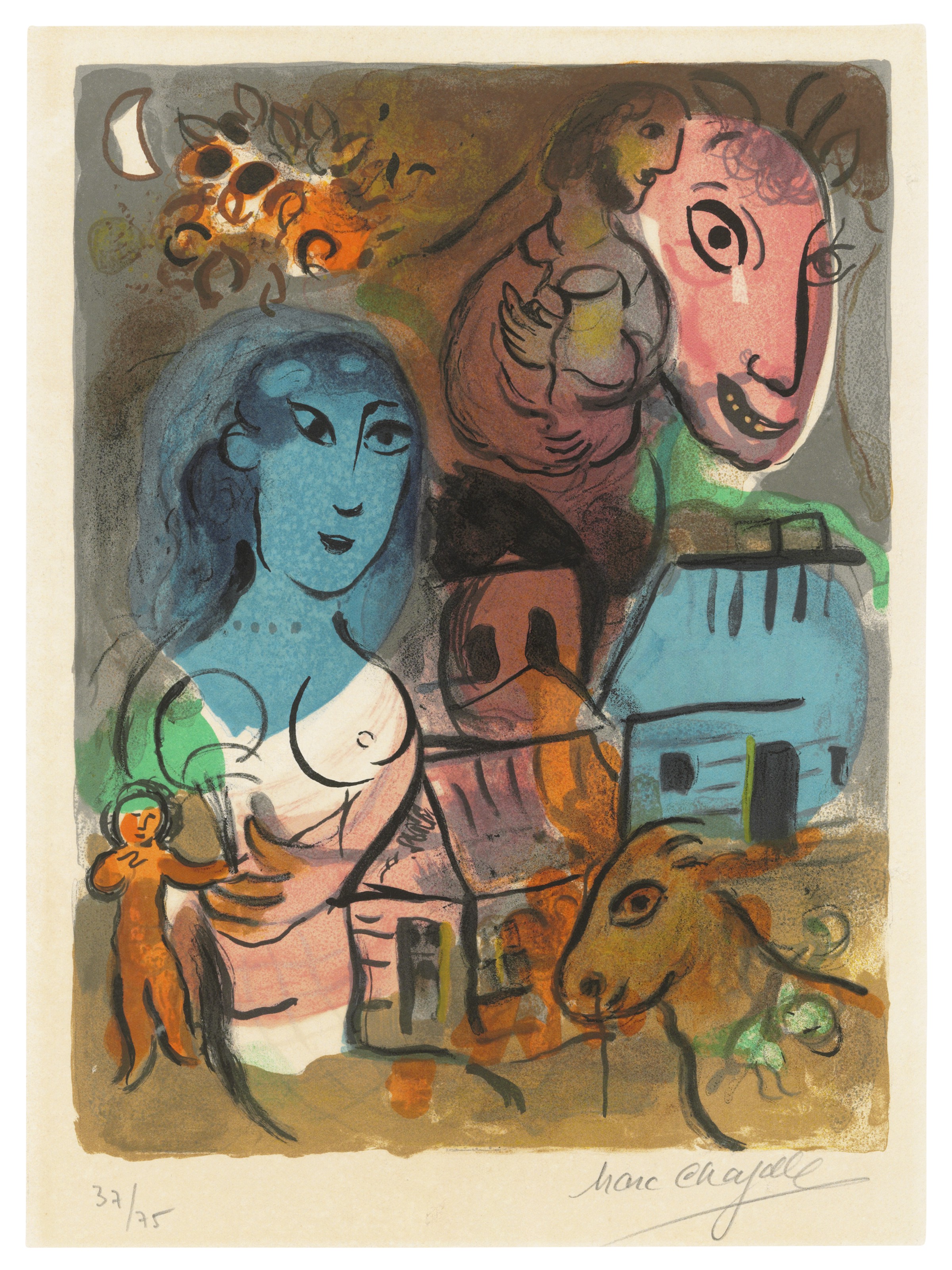 額　Marc　CHAGALL　MA884 Marc Chagall The Lion grown Old – Goldmark