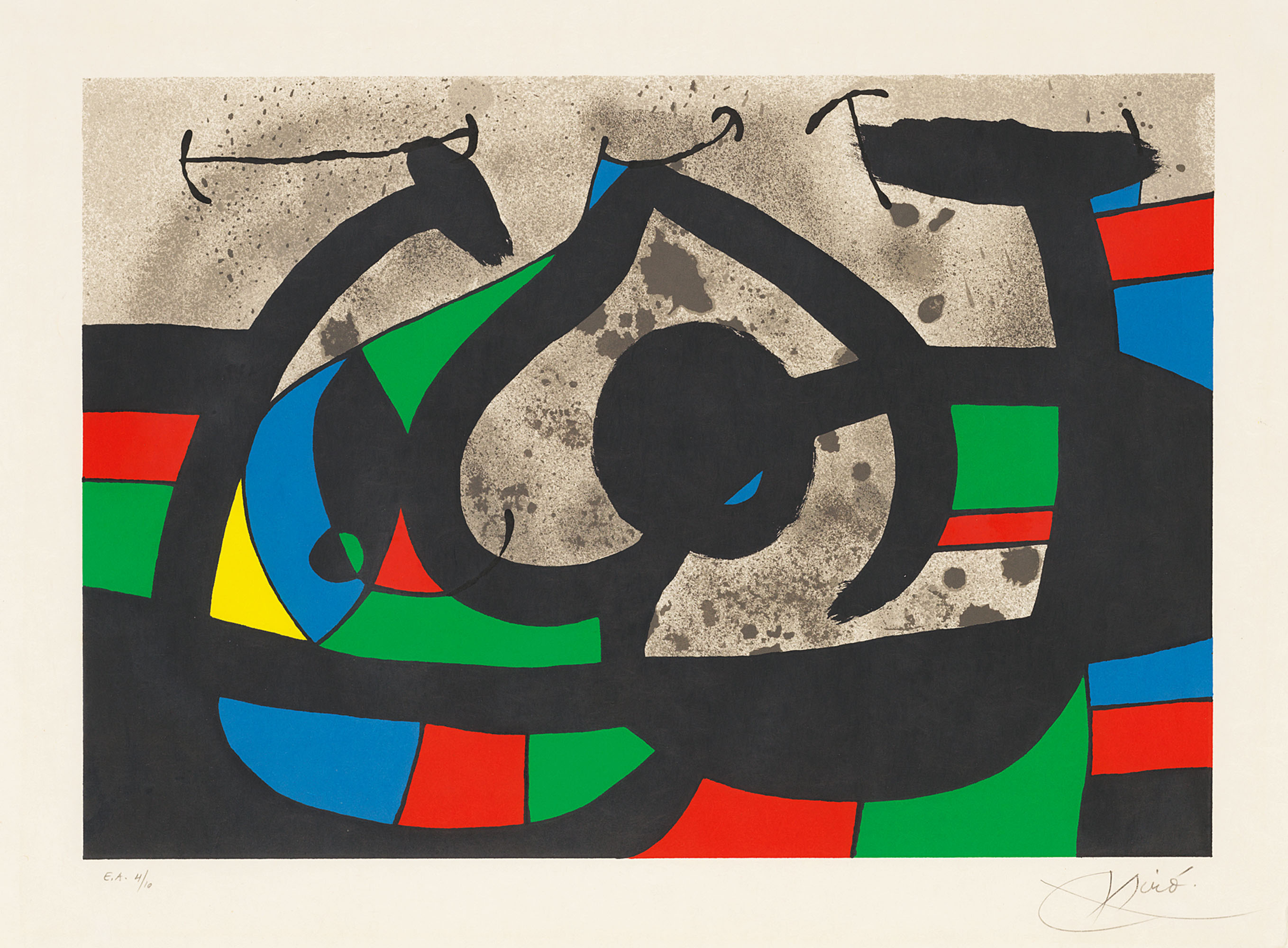 JOAN MIRÓ (1893-1983), Plate IX, from: Le Lézard aux plumes d'or