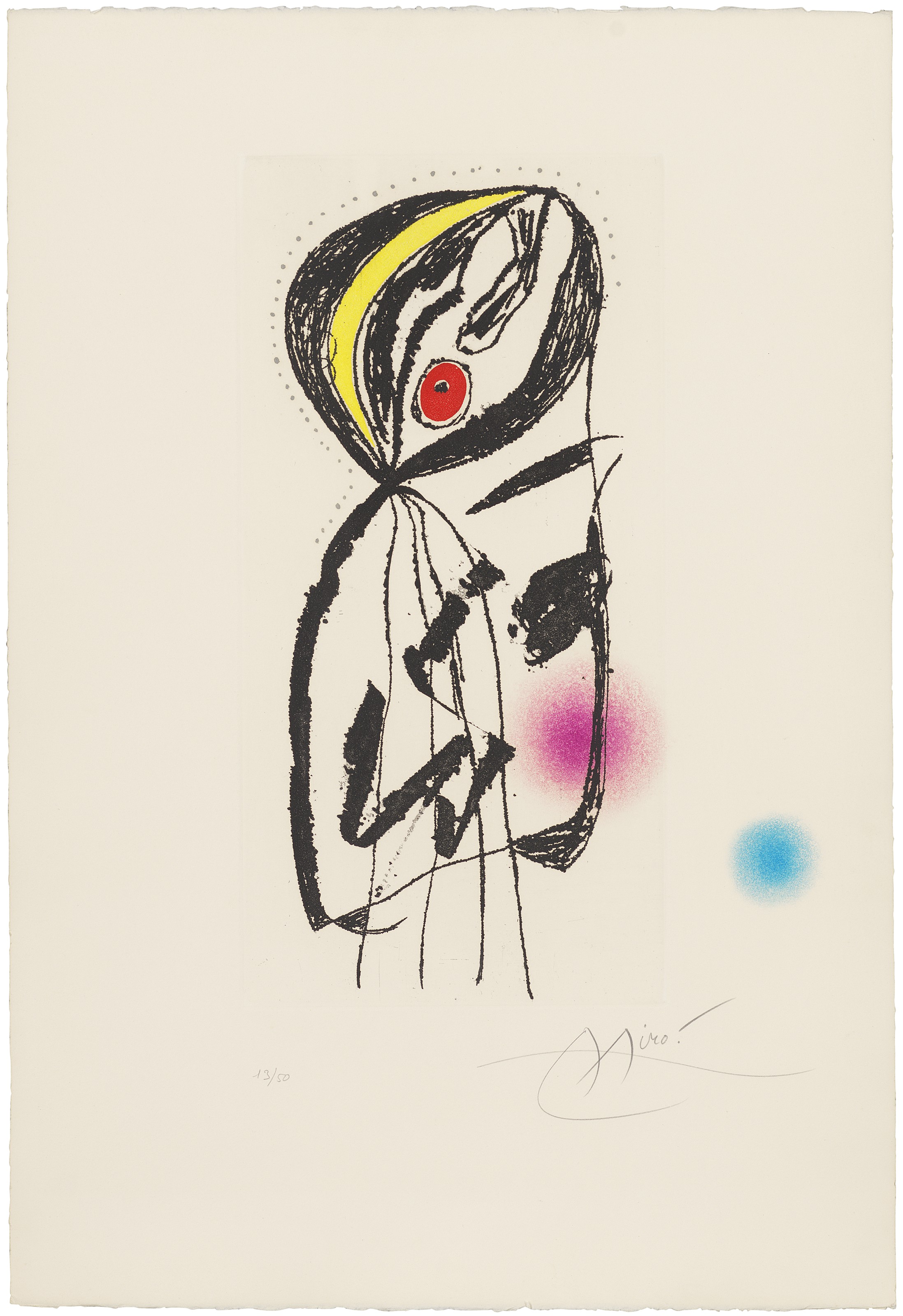 Pablo Picasso、A L'AGNEAU ET PERSONNAGES PABLO PICASSO (1881-1973), Groupe avec femme à l'agneau