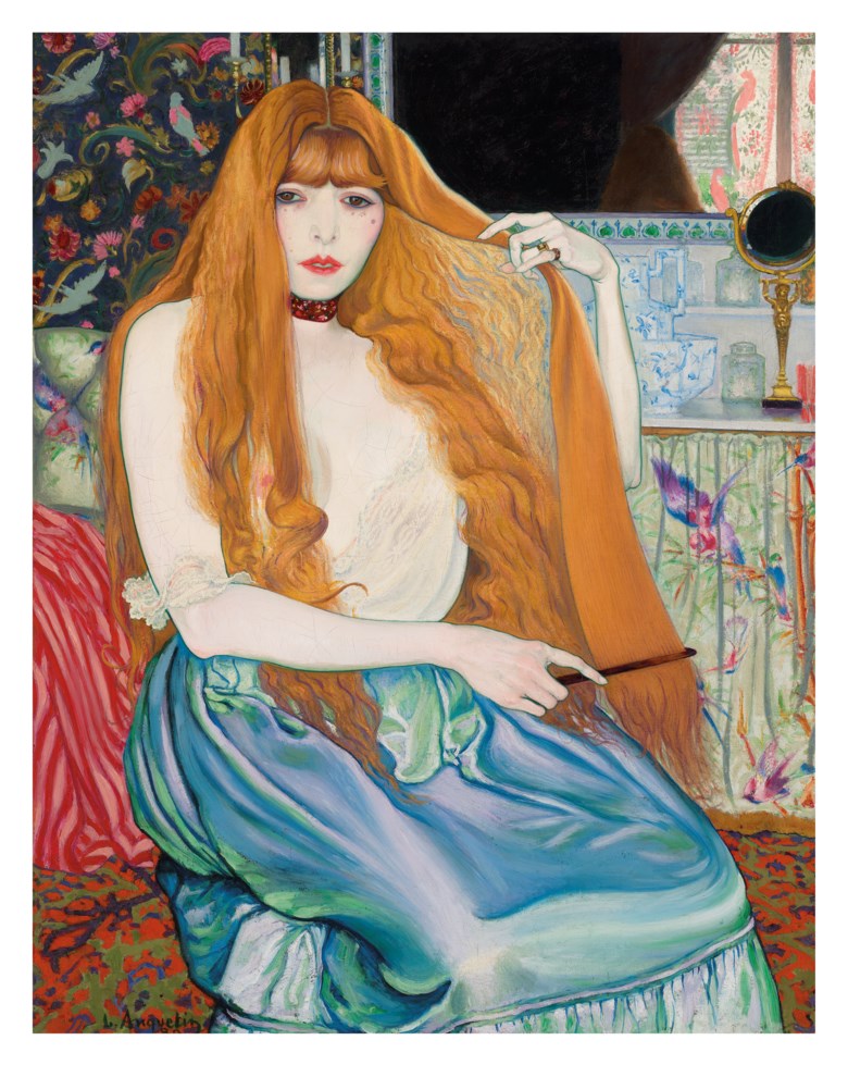 路易斯·安克坦（1861-1932）《盥洗室內的女子》，1989年作。油彩 畫布。36 ¼ x 28 ¾吋（92 x 73公分）。2020年2月5日於佳士得倫敦售出，成交價1,331,250英鎊