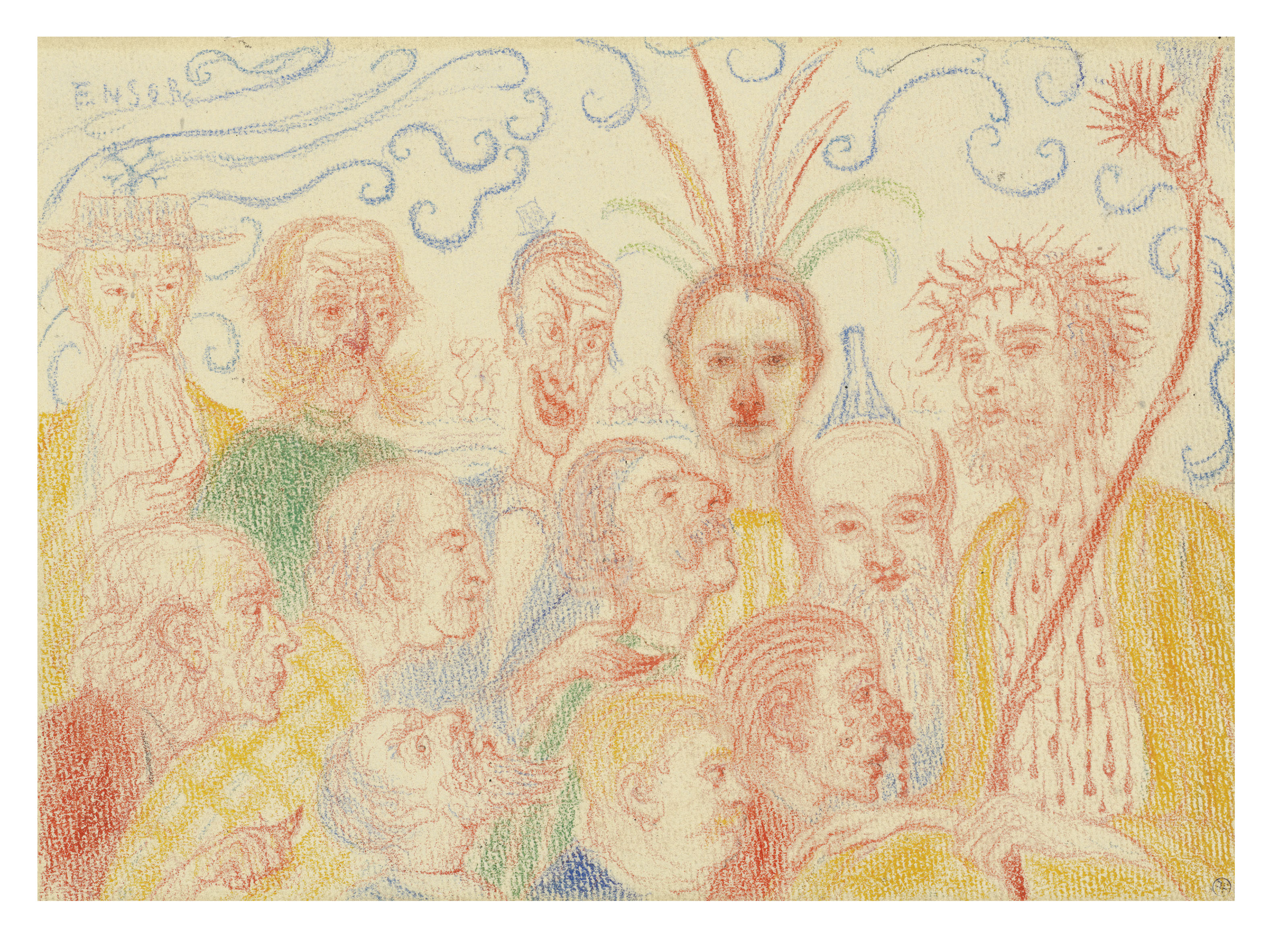 James Ensor (1860-1949), Scènes de la Vie du Christ. The complete set of 32 drawings executed between 1910-1915. Coloured pencil and wax crayon on paper. Sold for &pound;815,250 on 5 February 2020 at Christie&rsquo;s in London