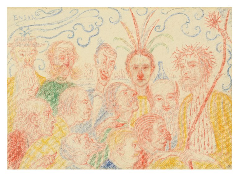 James Ensor (1860-1949), Scènes de la Vie du Christ. The complete set of 32 drawings executed between 1910-1915. Coloured pencil and wax crayon on paper. Sold for £815,250 on 5 February 2020 at Christie’s in London