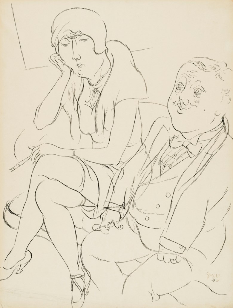 George Grosz (1893-1959), Inflation, drawn in 1928. Reed pen and India ink on paper. 23⅝ x 18⅛  in (59.8 x 46  cm). Estimate £8,000-12,000. This lot is offered in Impressionist and Modern Works on Paper on 6 February 2020 at Christie’s in London