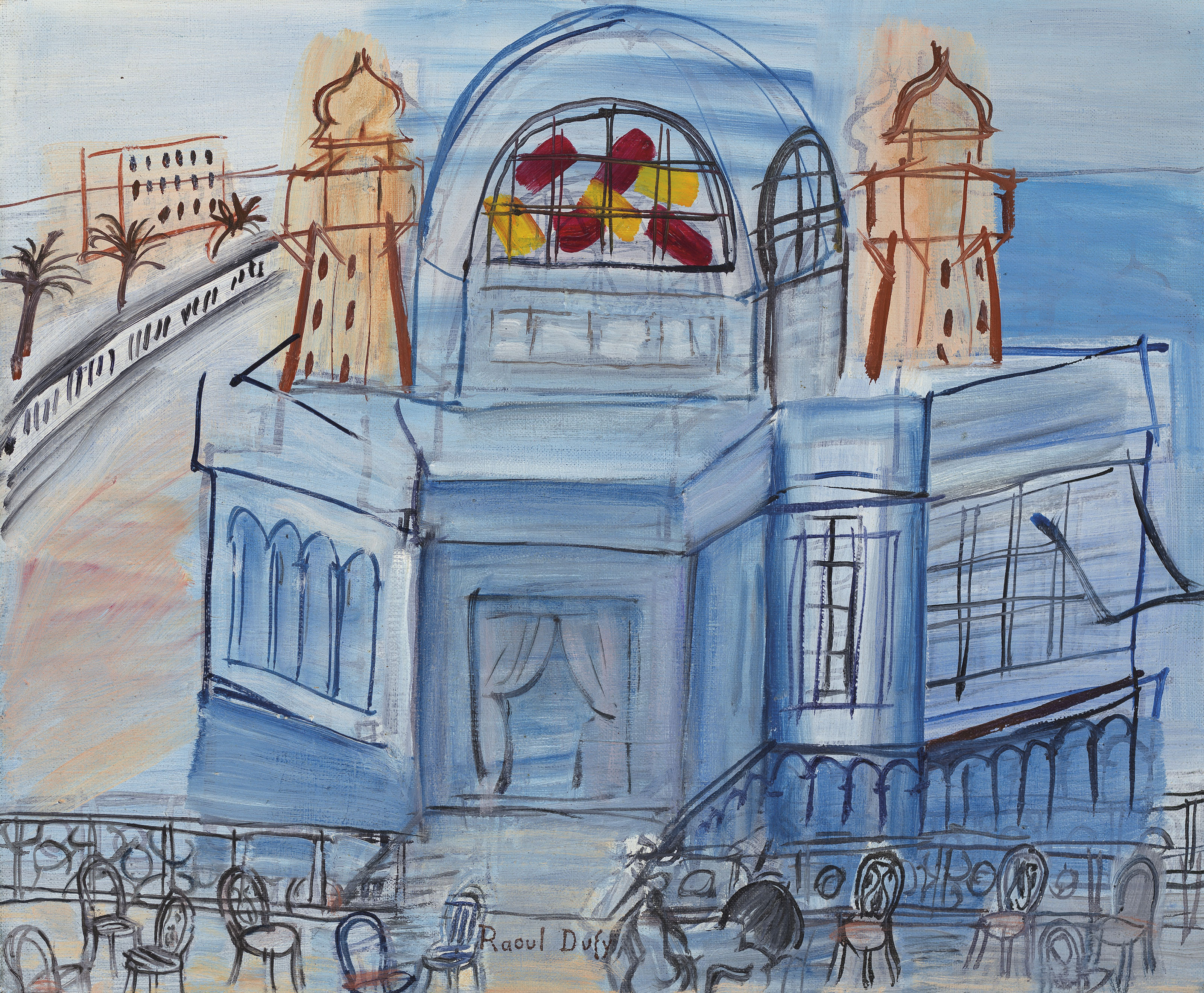 Raoul Dufy (1877-1953), Le Casino de Nice aux chaises | Christie's