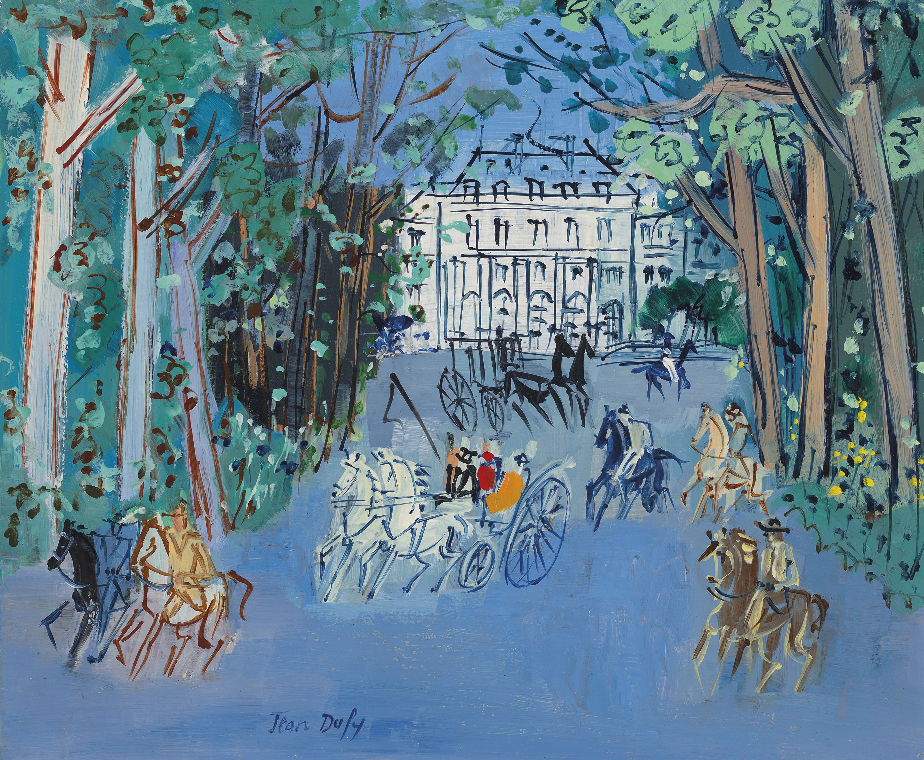 Jean Dufy (1888-1964), Calèches et cavaliers | Christie's