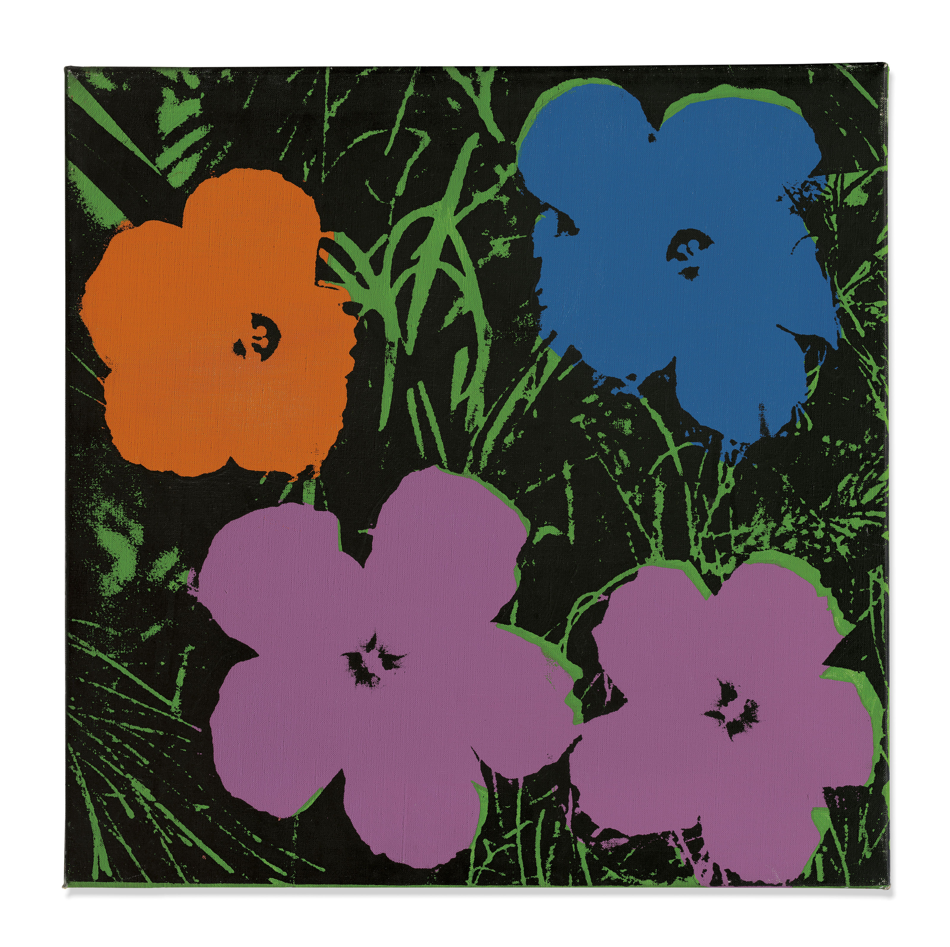 Andy Warhol (1928-1987), Flowers, executed in 1964. Acrylic and silkscreen on canvas. 24 x 24 in (61 x 61 cm). Sold for &pound;2,111,250 in Post-War and Contemporary Art Evening Sale on 12 February 2020 at Christie&rsquo;s in London