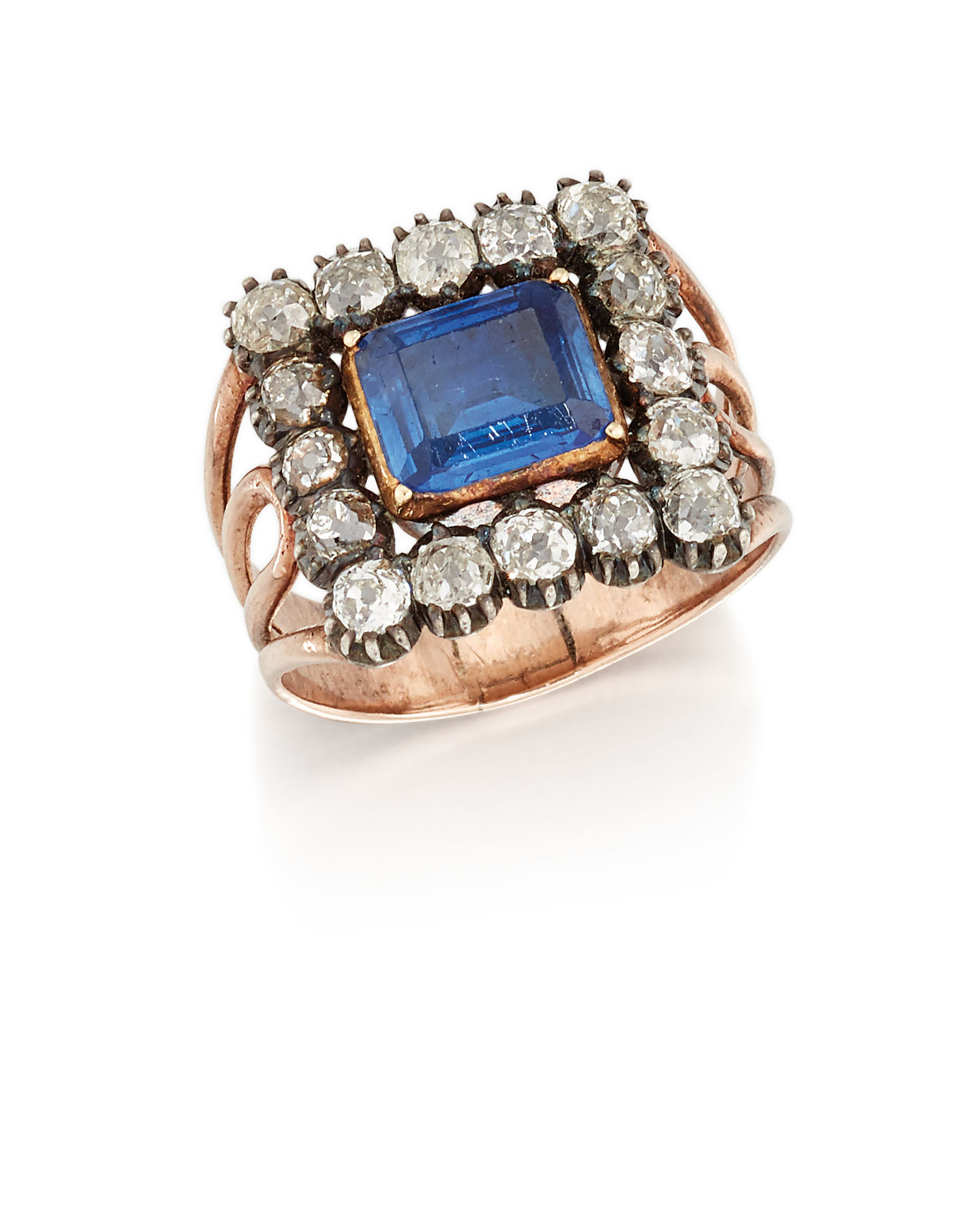 A GEORGIAN SAPPHIRE AND DIAMOND RING Christie s