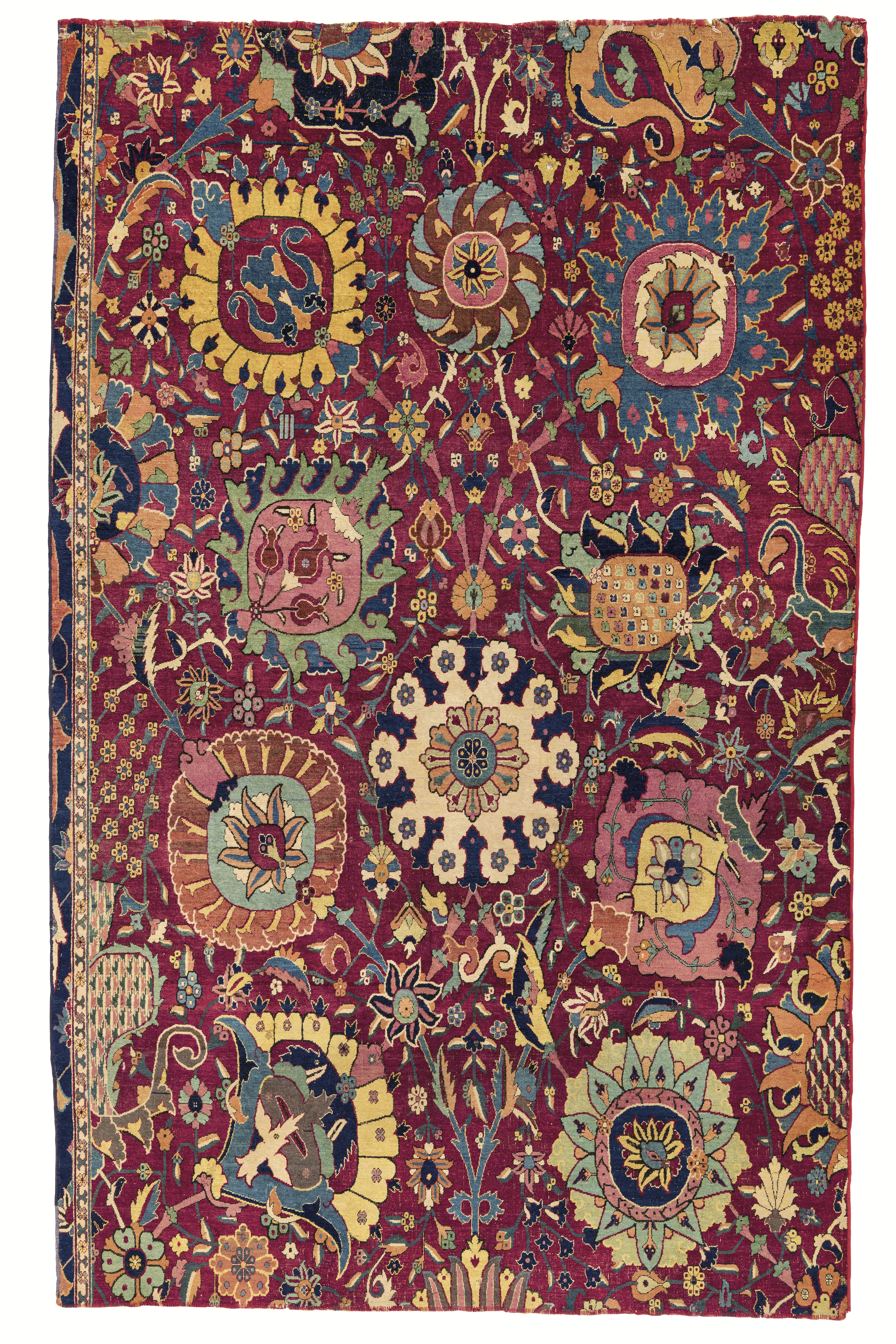 An important Kirman &lsquo;Vase&rsquo; carpet fragment, Southeast Persia, first half 17th century. 8 ft 8 in x 5 ft 5 in (267 cm x 168 cm). Sold for &pound;562,500 on 1 April 2021 at Christie&rsquo;s in London