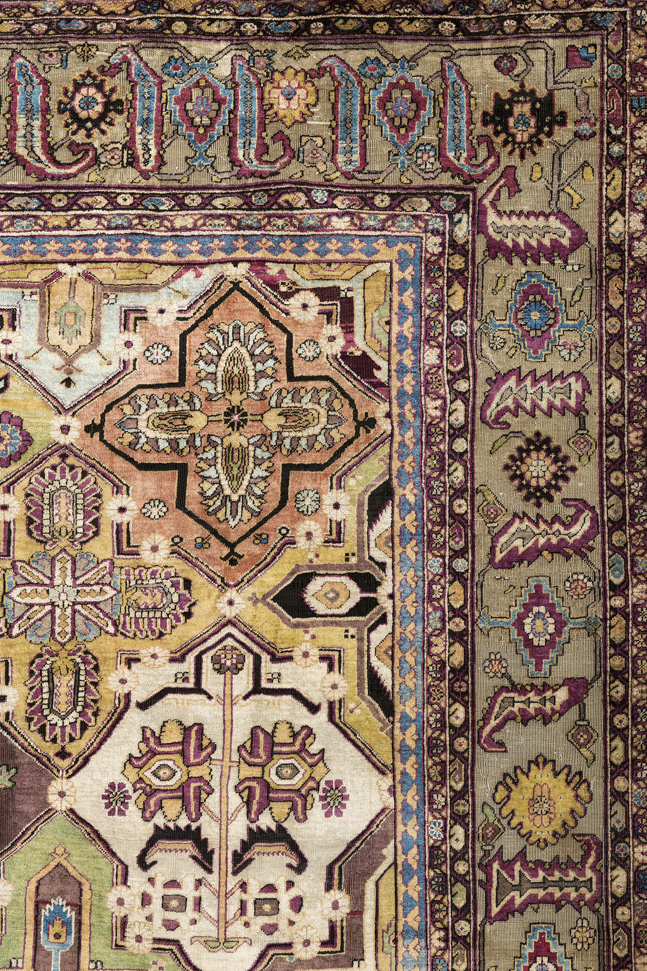 A SILK KASHAN 'MOHTASHAM' CARPET , CENTRAL PERSIA, LATE 19TH CENTURY