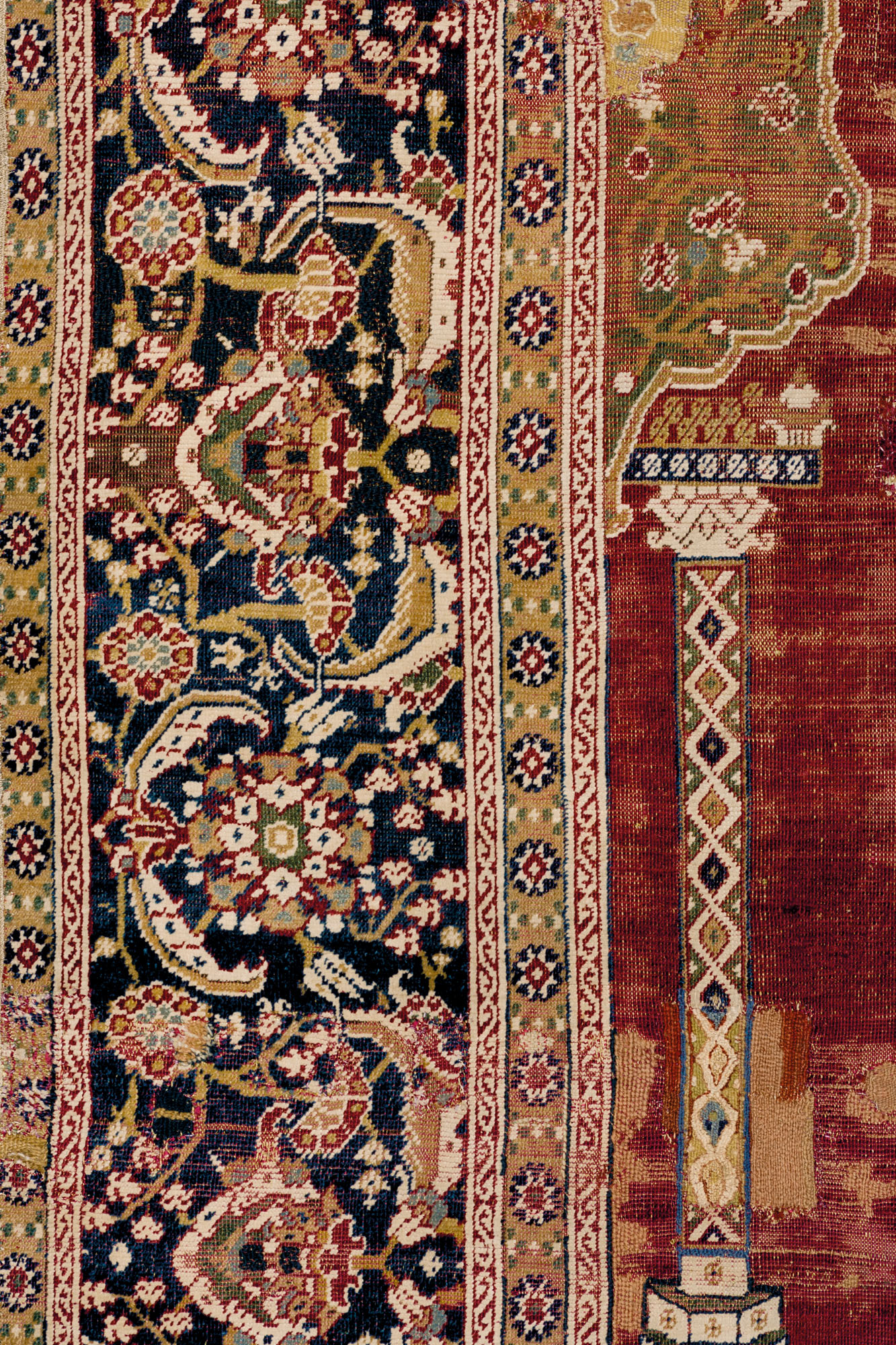 A RARE OTTOMAN CAIRENE PRAYER RUG , ISTANBUL OR POSSIBLY CAIRO, SECOND