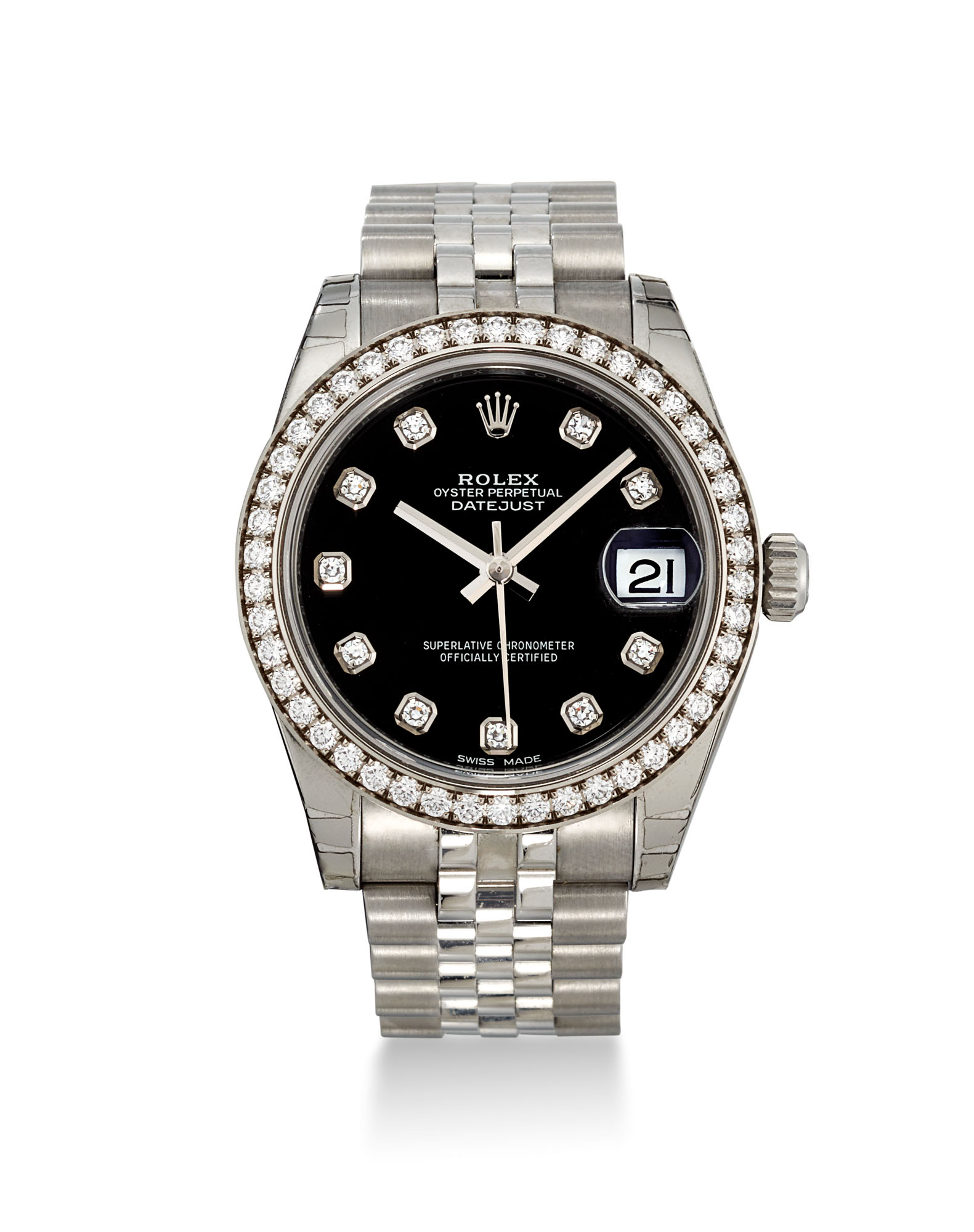 DIAMONDSET 'OYSTER PERPETUAL DATEJUST' WRISTWATCH, ROLEX Christie's