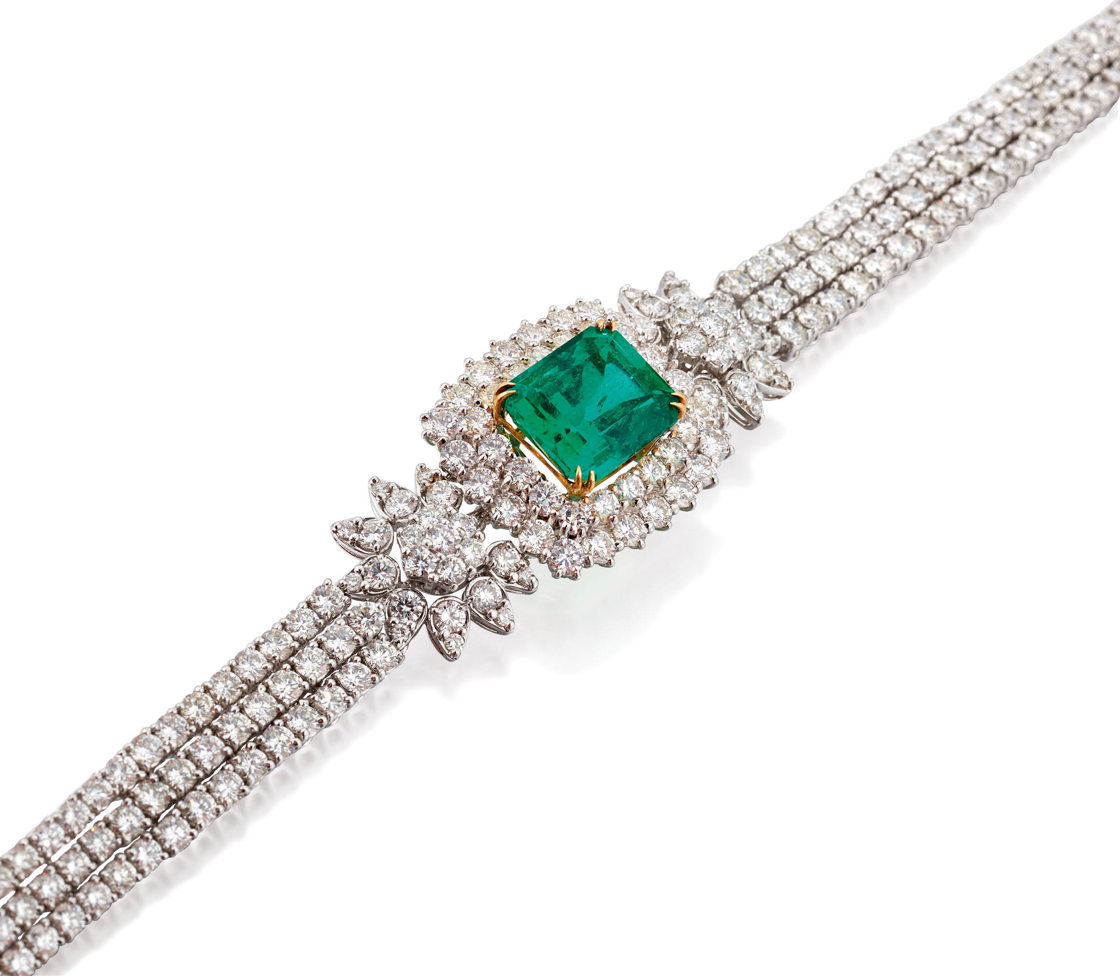 EMERALD AND DIAMOND BRACELET