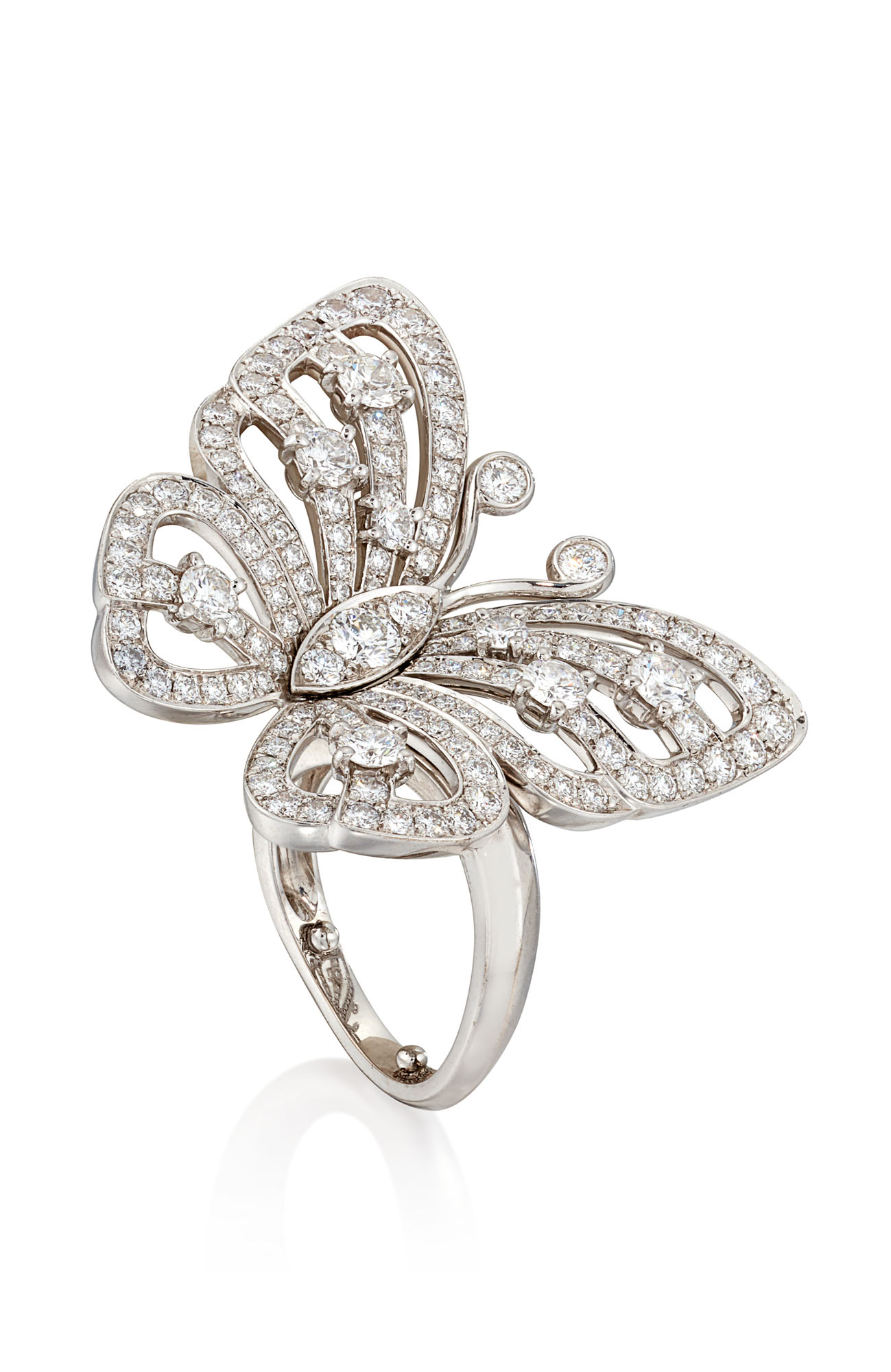 DIAMOND 'FLYING BUTTERFLY' RING, VAN 