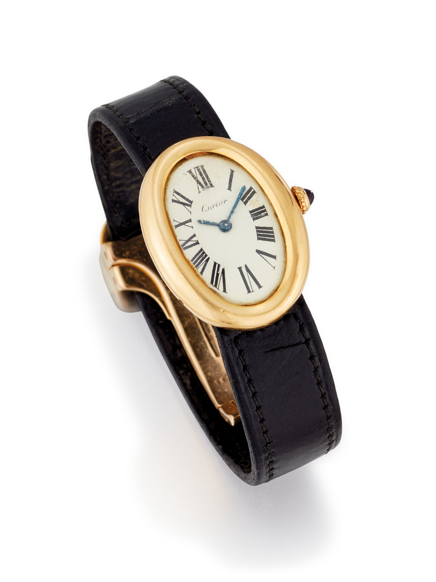 GOLD 'MONTRE BRACELET OVALE' WRISTWATCH, CARTIER Christie's