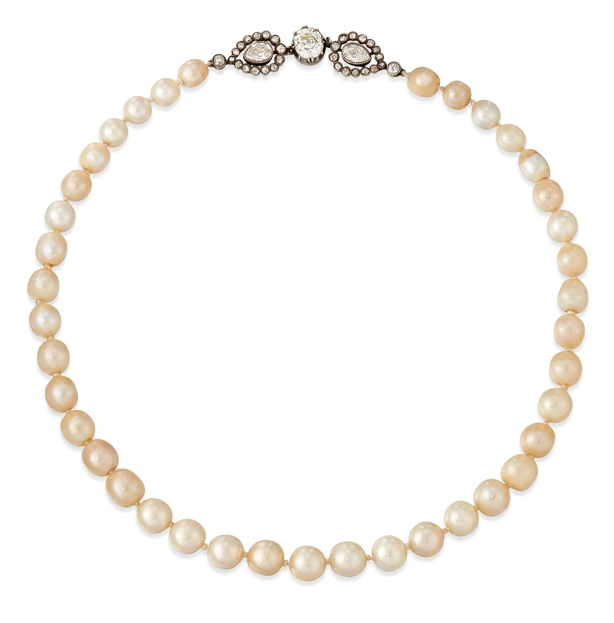 ANTIQUE NATURAL PEARL AND DIAMOND NECKLACE Christie's