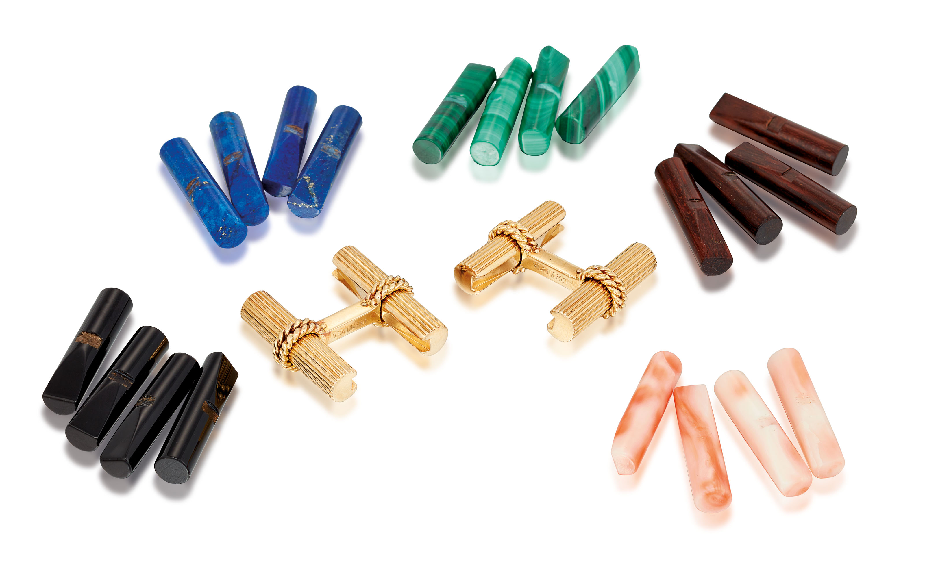 INTERCHANGEABLE GEM-SET CUFFLINKS, VAN CLEEF & ARPELS, | Christie's