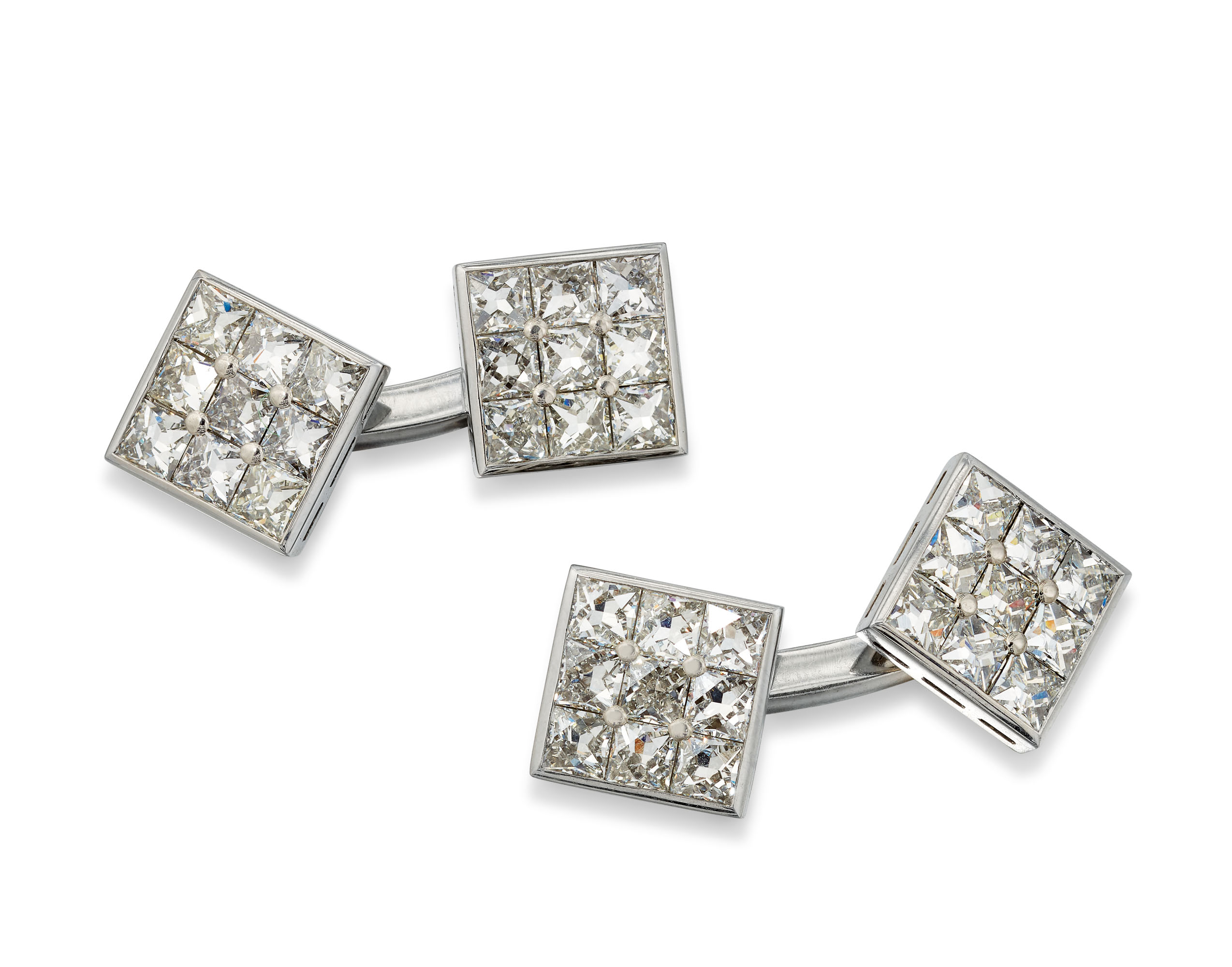 PLATINUM AND DIAMOND CUFFLINKS, HANCOCKS, Christie’s