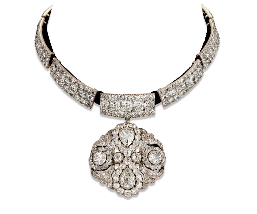 Antique diamond pendant necklace clearance