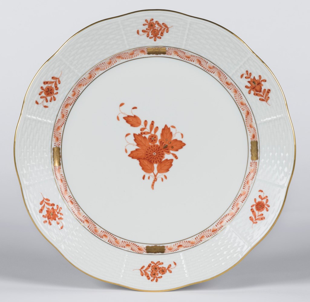 AN EXTENSIVE HEREND PORCELAIN 'ORANGE APPONYI' PATTERN COMPOSITE PART