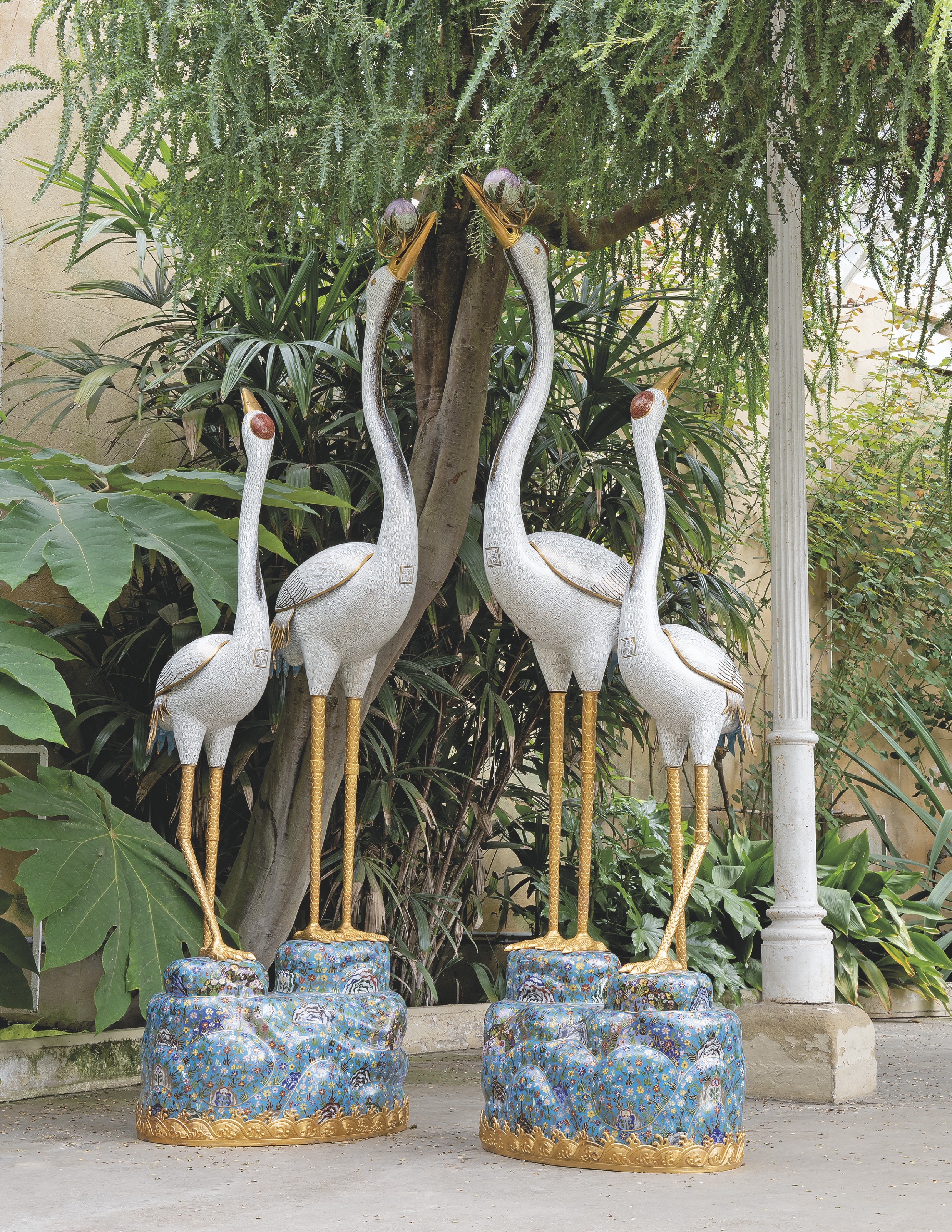 A FRENCH 'JAPONISME' GILT AND PATINATED-BRONZE AND ONYX JARDINIERE