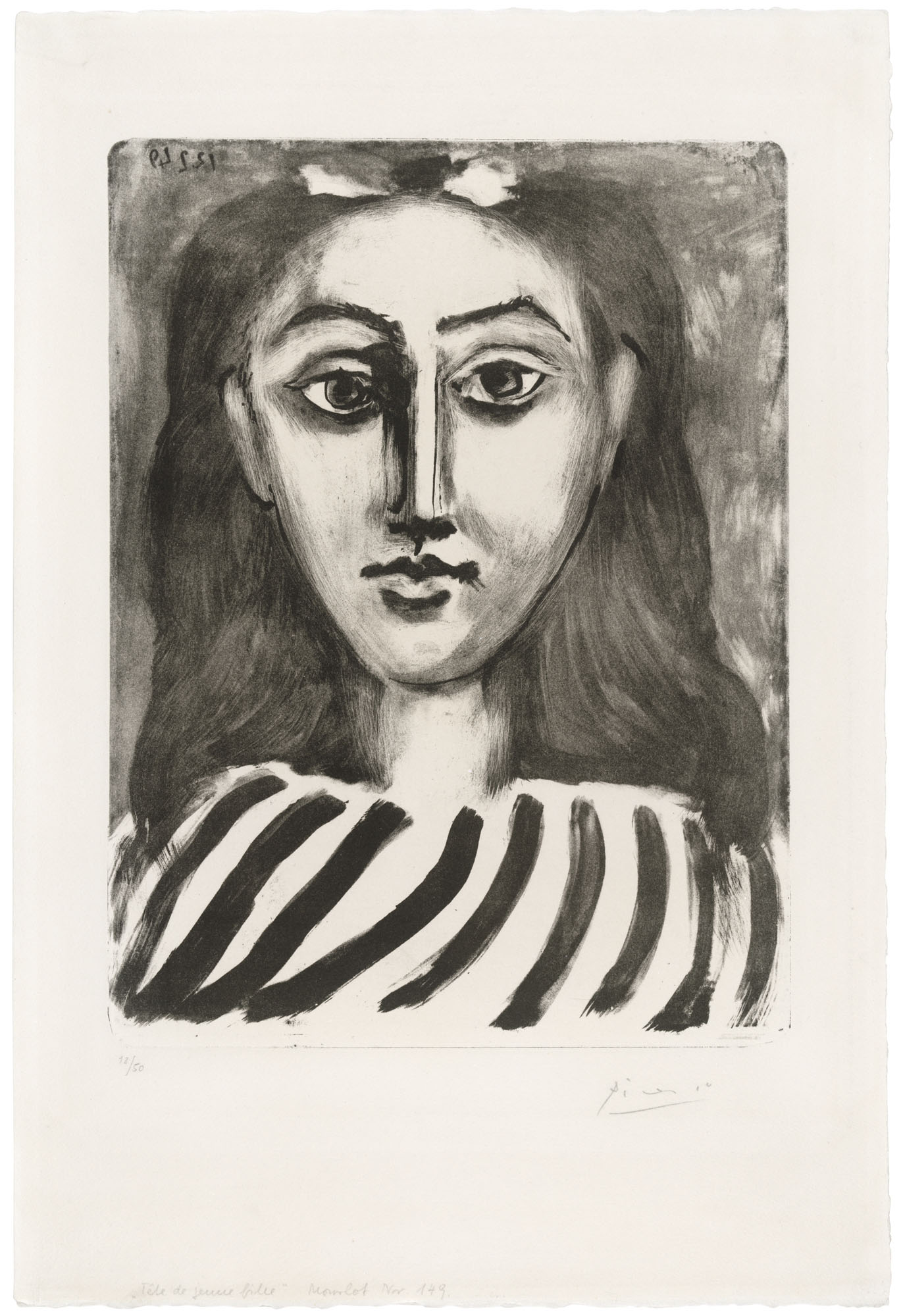 PABLO PICASSO (1881-1973), Tête de jeune fille | Christie's