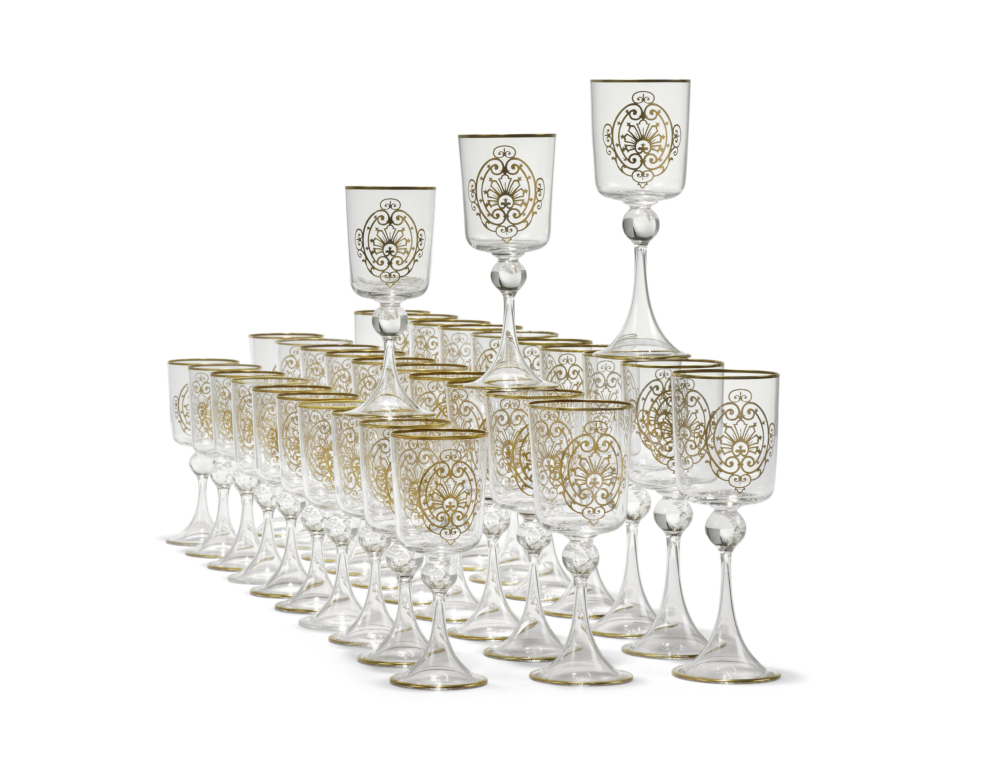 A CHRISTIAN DIOR GLASS PART TABLE-SERVICE, 20TH CENTURY ...