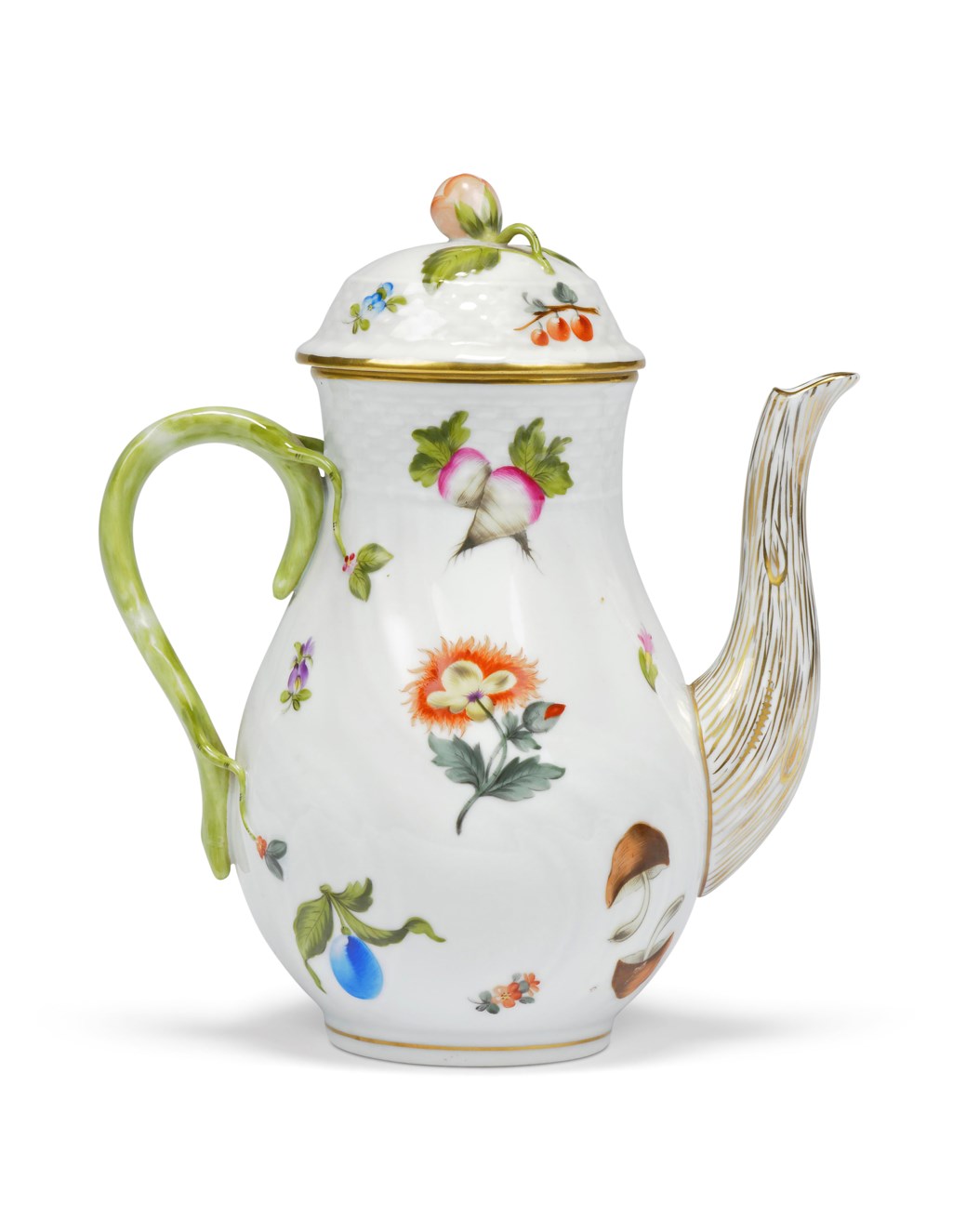 A HEREND PORCELAIN 'FRUITS AND FLOWERS' PATTERN PART TABLESERVICE