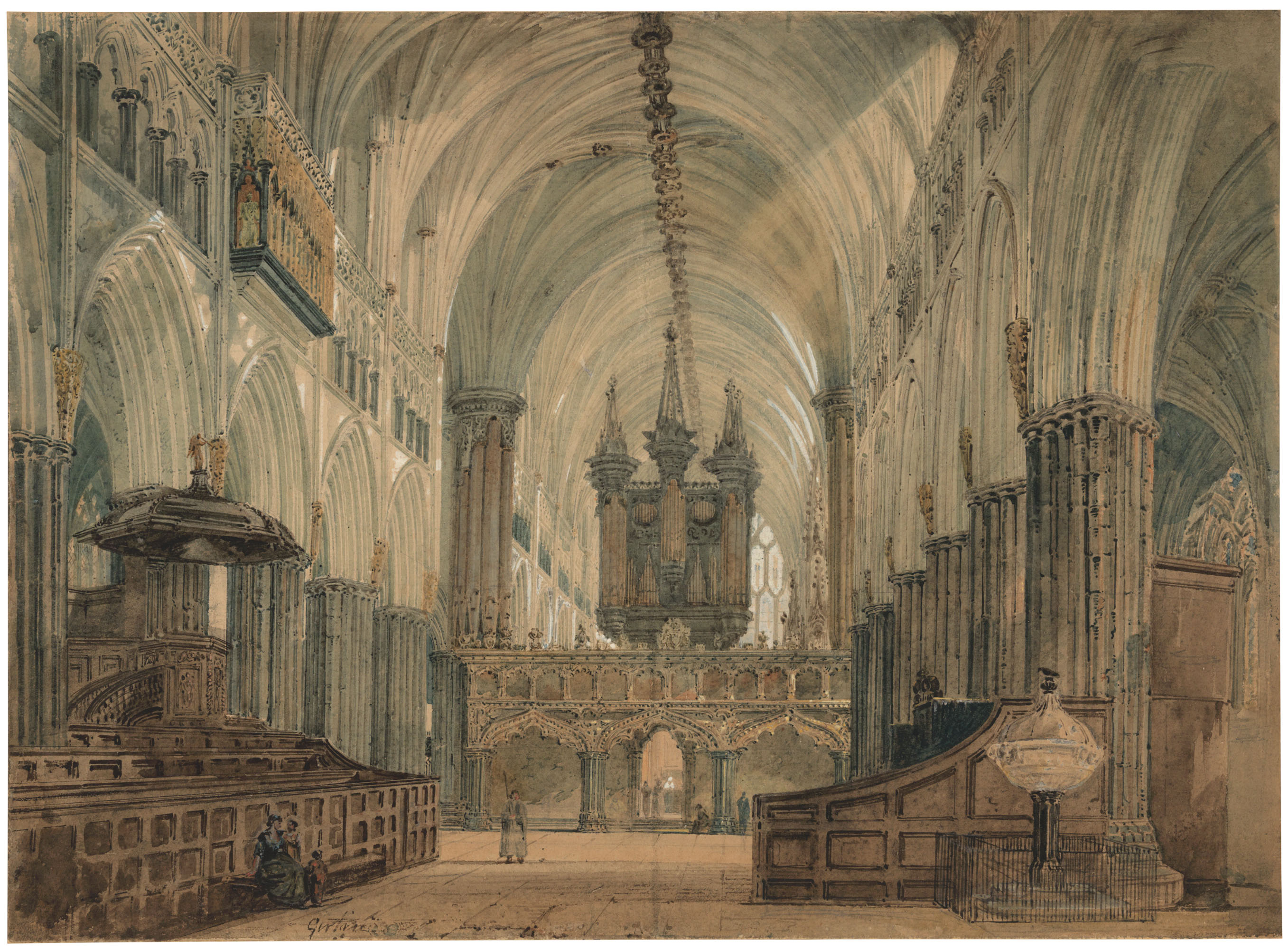 Catalog image of The interior of Exeter Cathedral