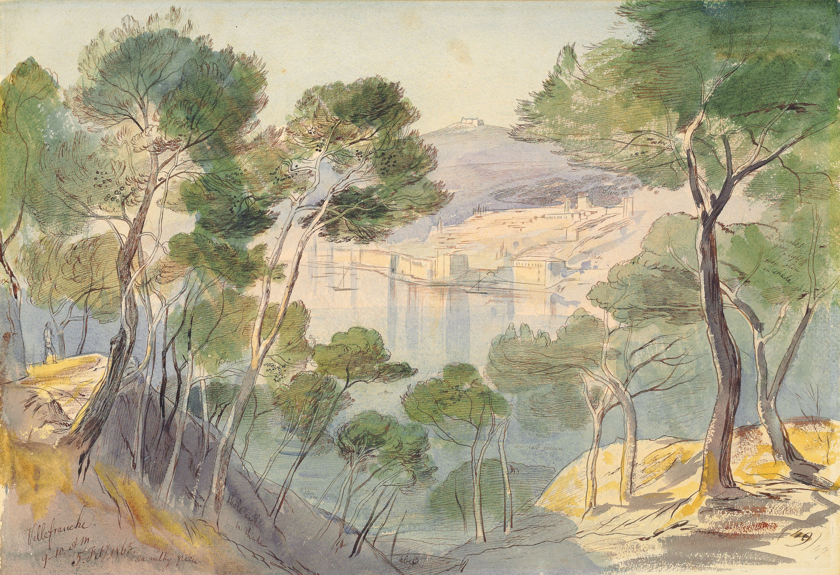 EDWARD LEAR (LONDON 1812-1888 SAN REMO), Villefranche-sur-Mer, Côte d'Azur, France | Christie’s