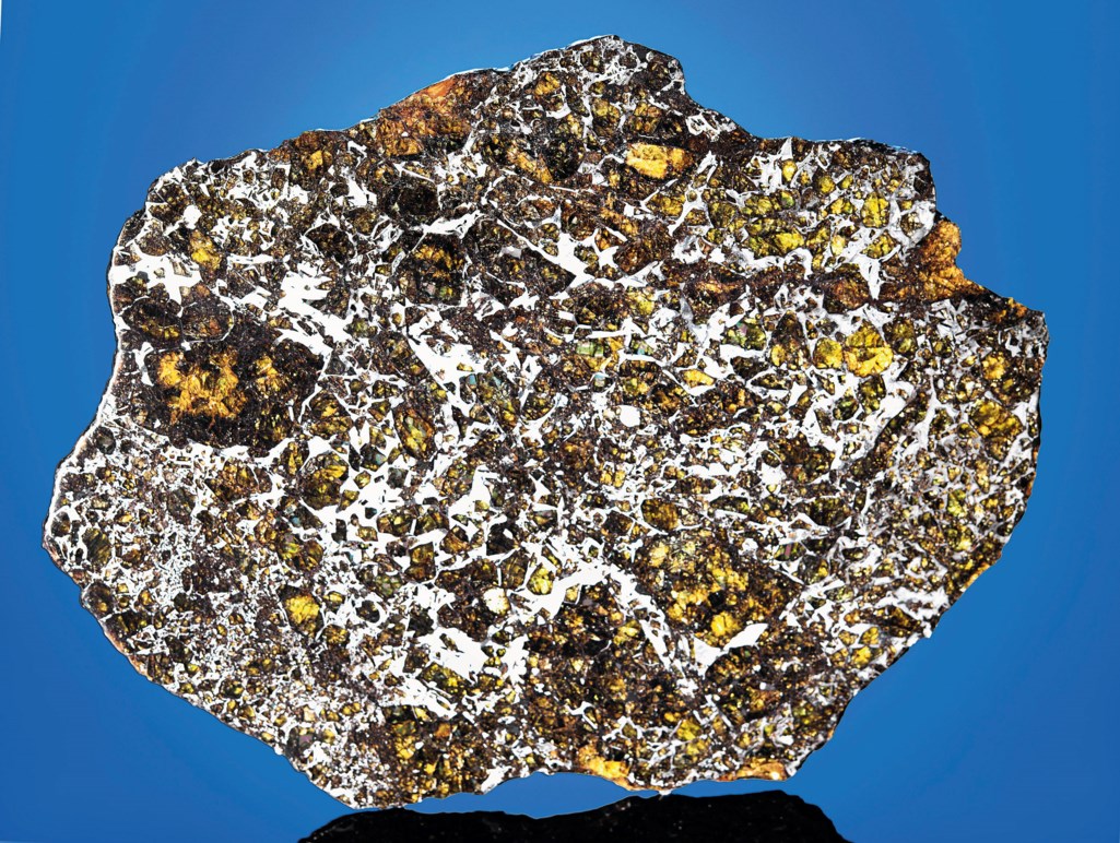 A COMPLETE SLICE OF ADMIRE METEORITE, Pallasite — PMGLyon County