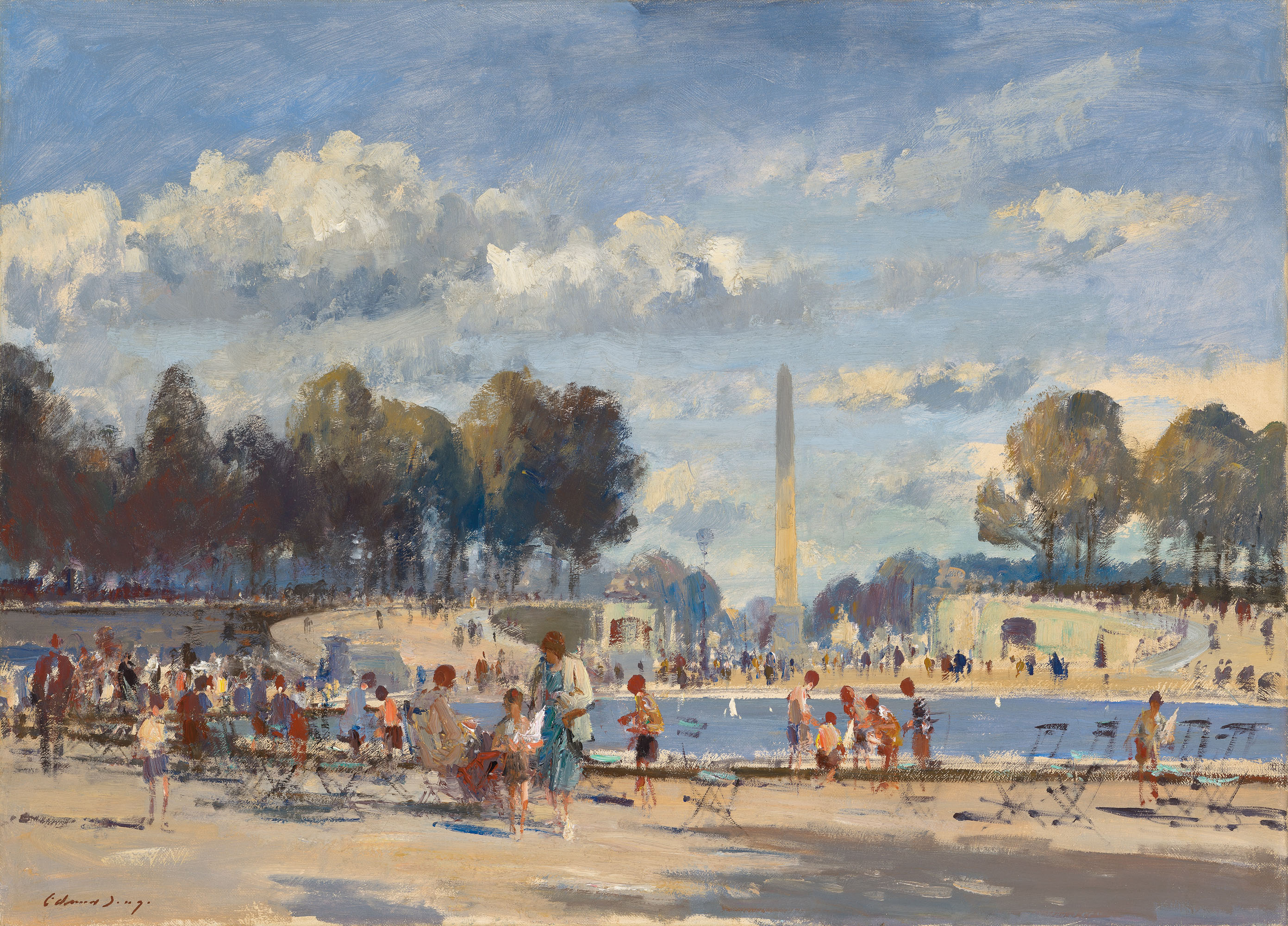 Edward Seago R W S R B A British 1910 1974 The Round Pond