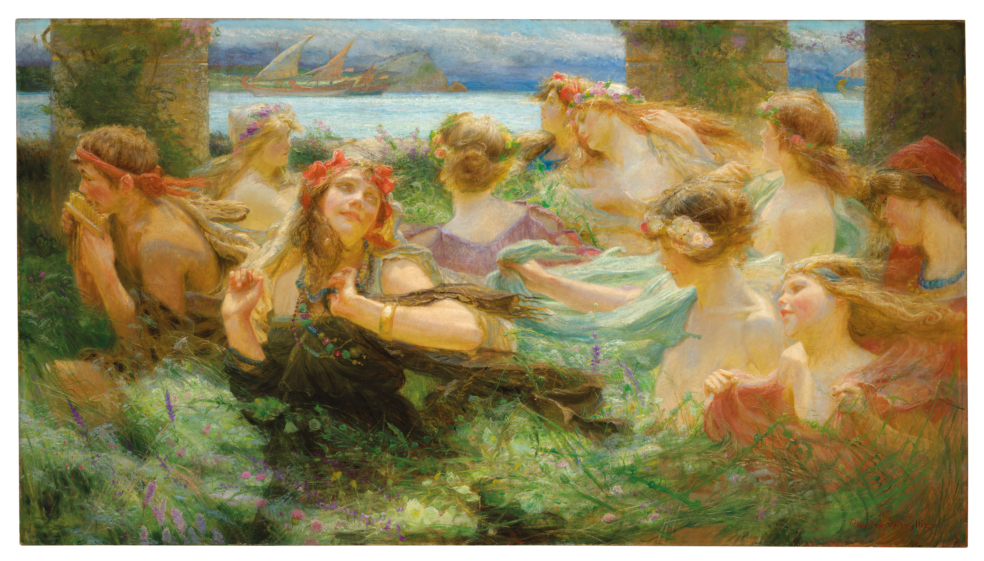 CHARLES WILLIAM WYLLIE, R.O.I. (BRITISH, 1859-1923), On the way to the ...