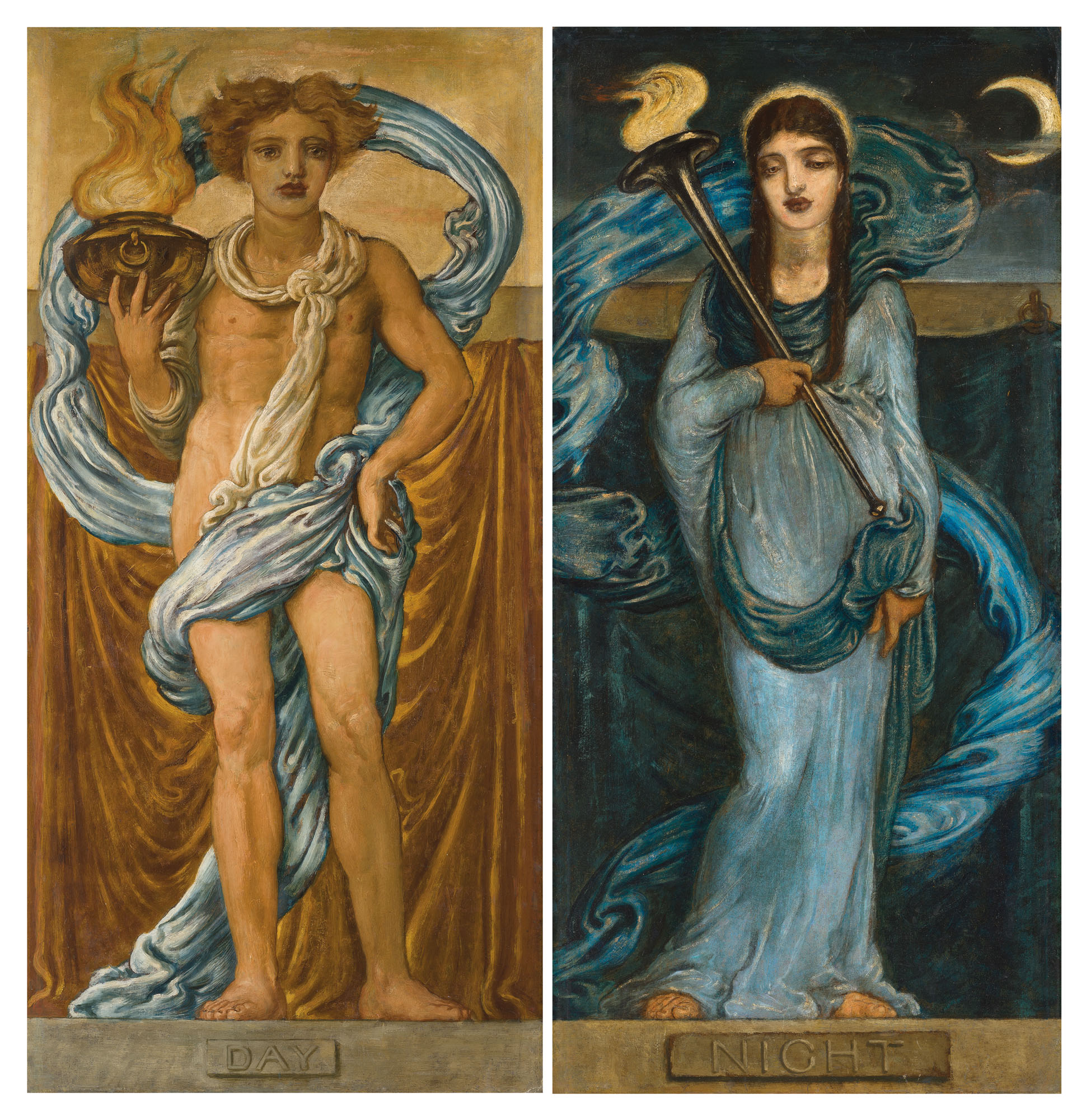 SIMEON SOLOMON (BRITISH, 18401905), Day; and Night Christie’s