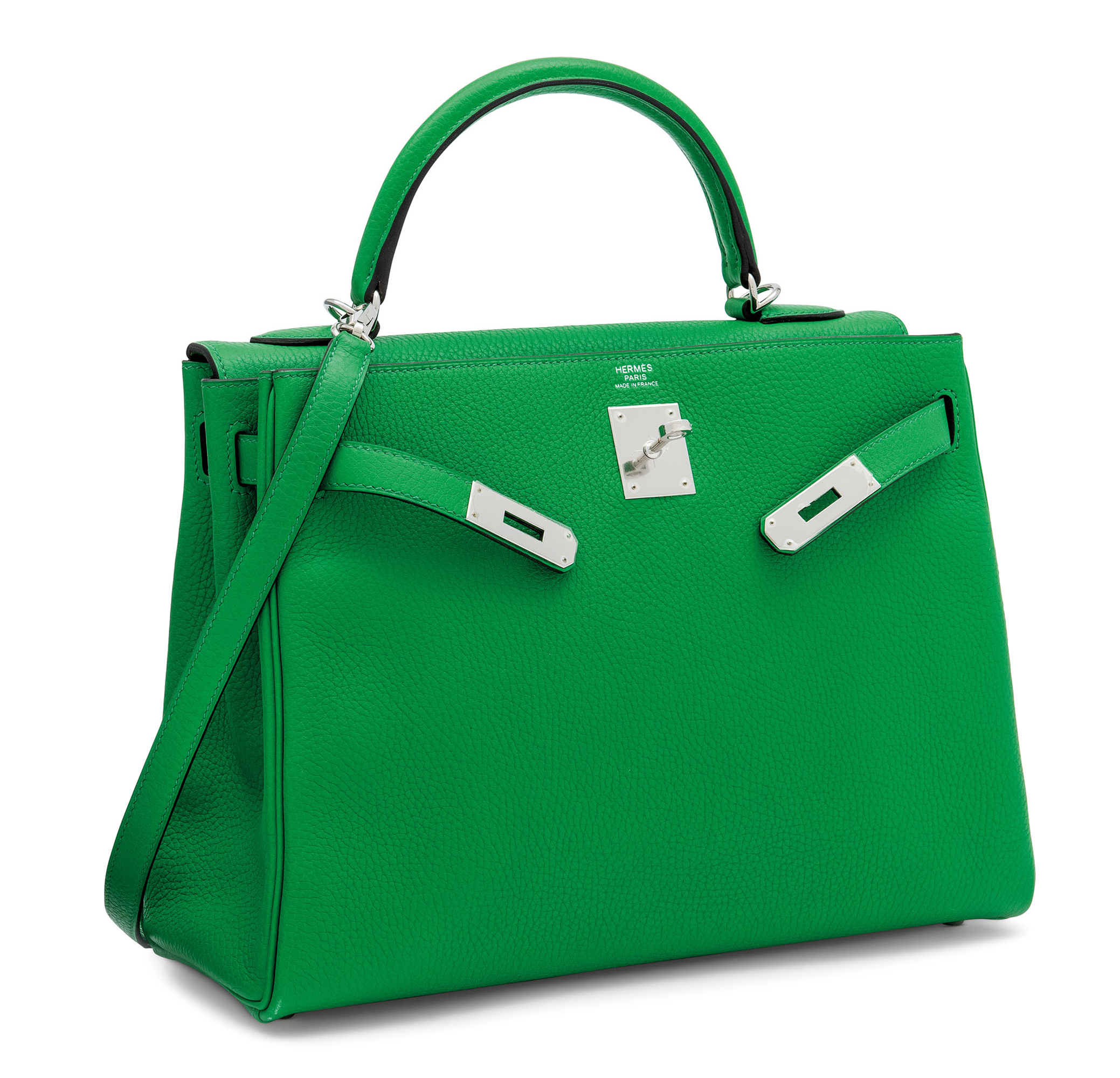 A BAMBOO LEATHER RETOURNE KELLY 32 WITH PALLADIUM HARDWARE HERMES 2016 Christie s
