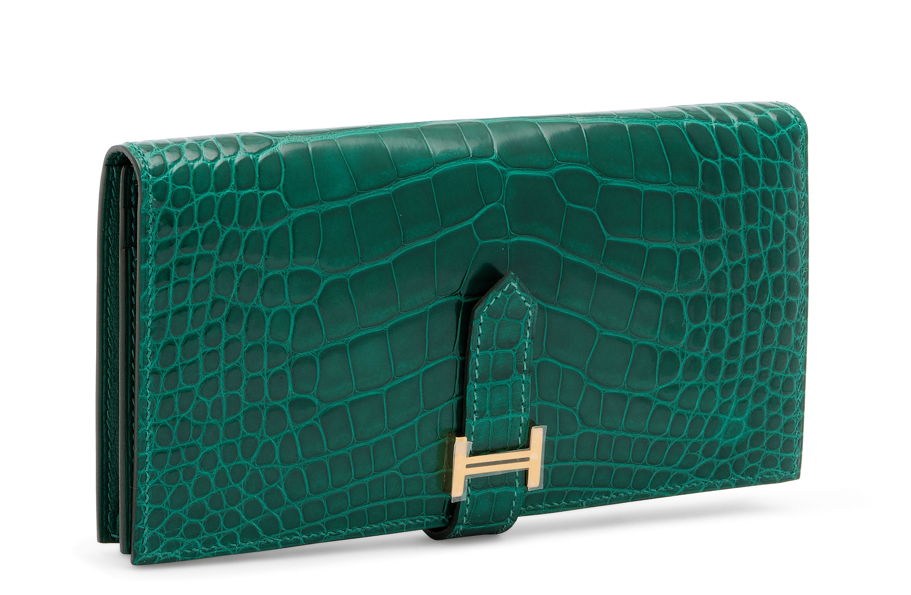 Hermes bearn wallet crocodile best sale