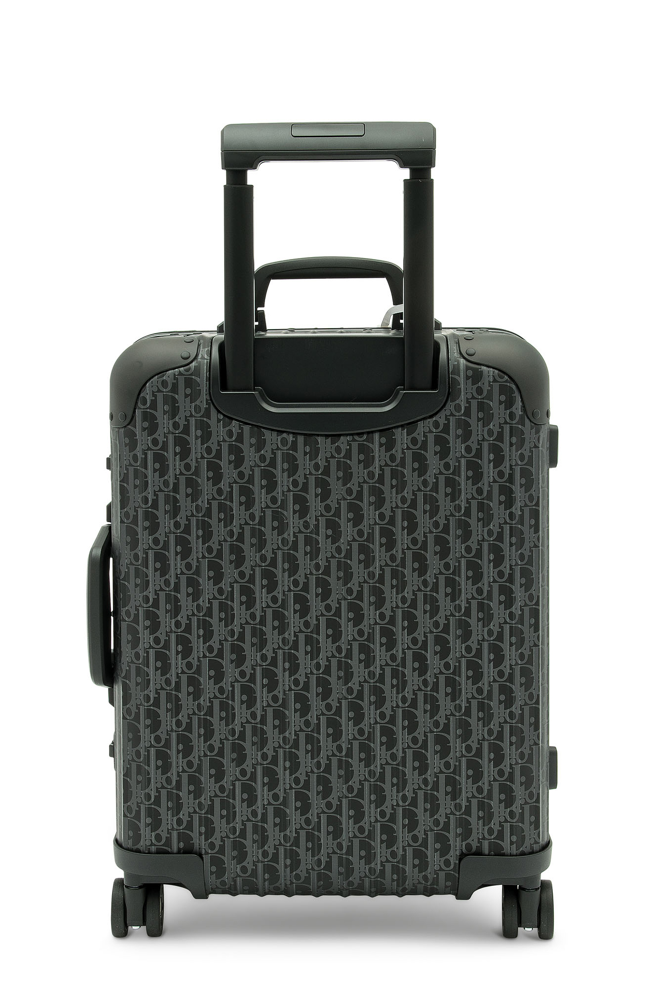 A LIMITED EDITION BLACK ALUMINIUM CABIN SUITCASE BY KIM JONES , RIMOWA
