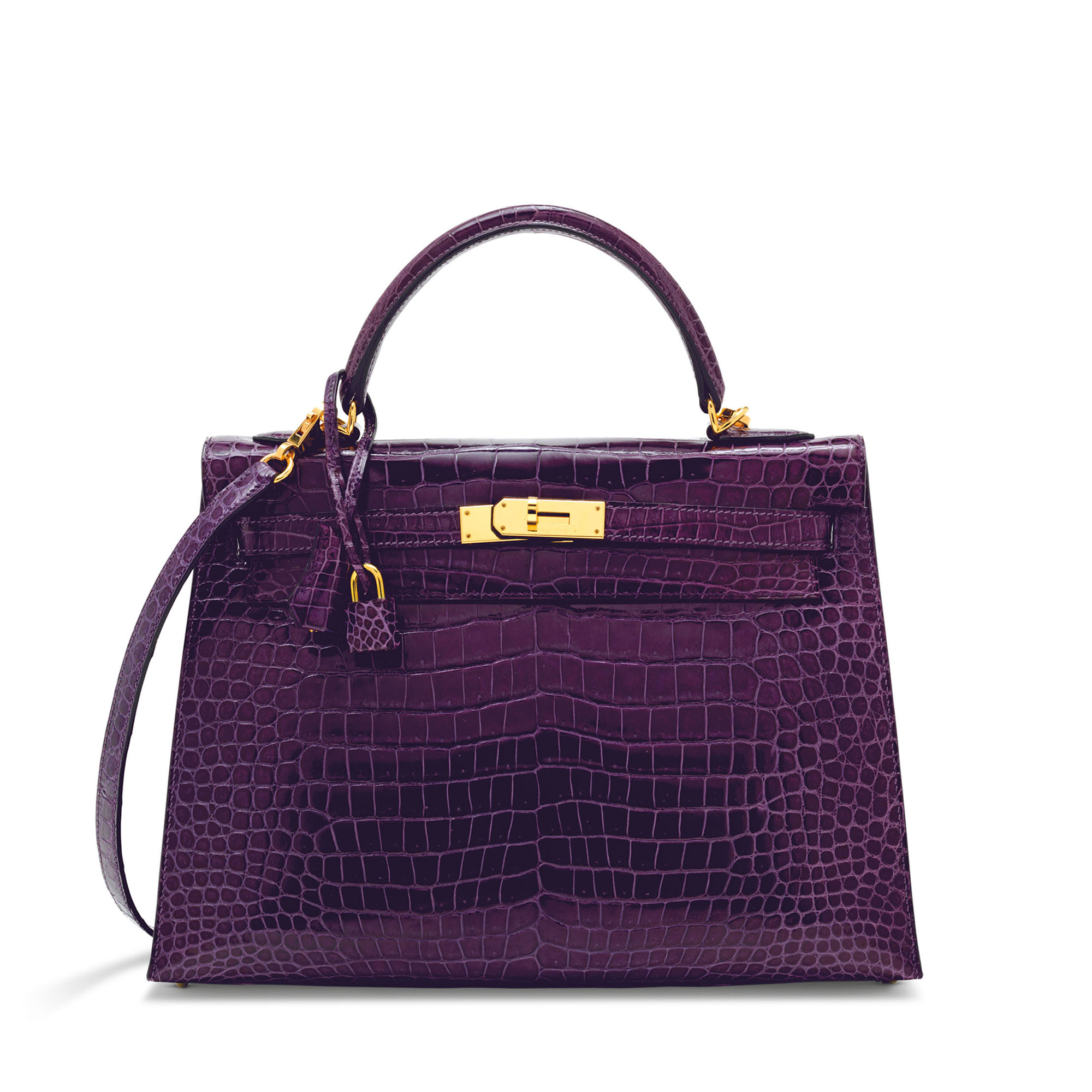 Purple crocodile birkin bag sales