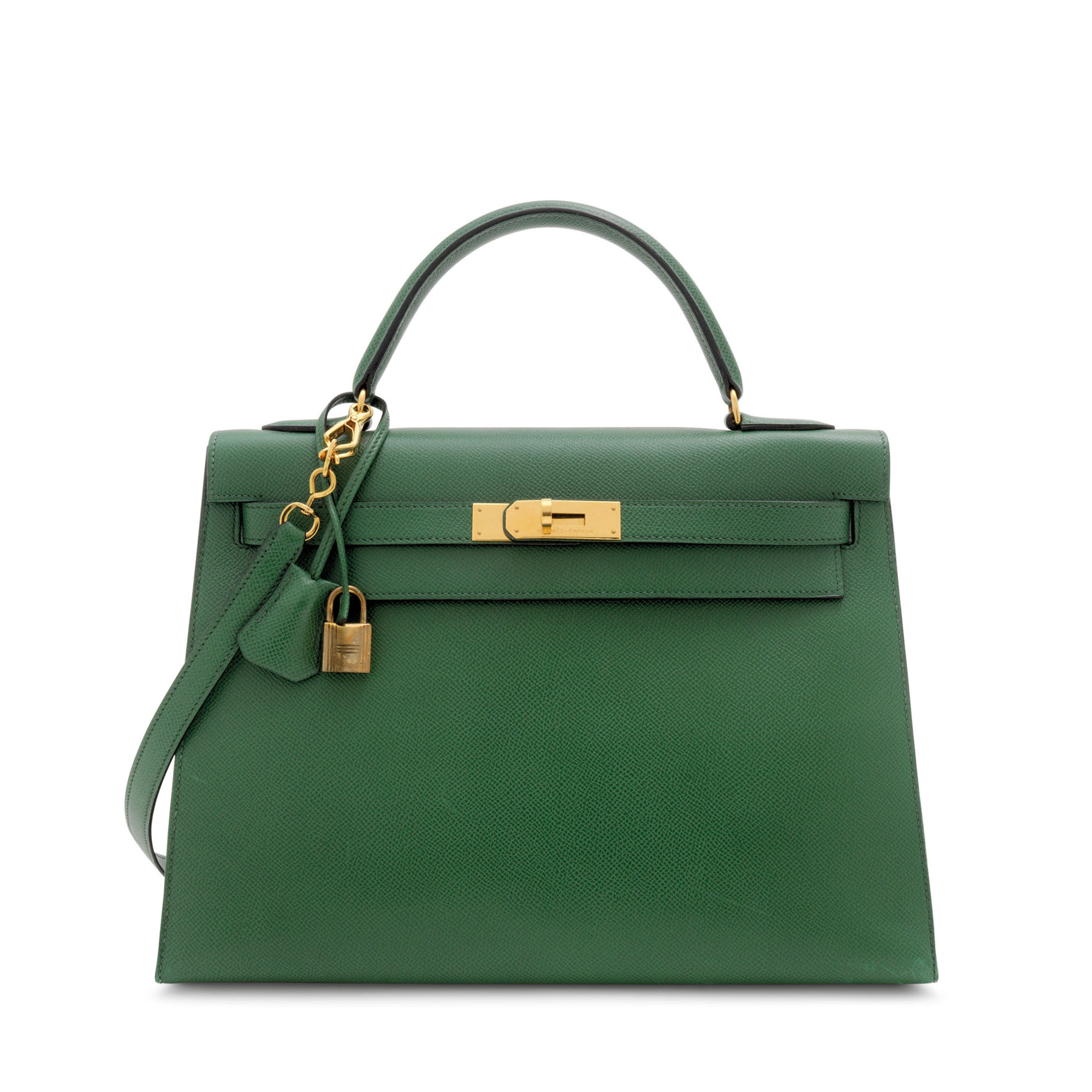 A VERT BOSPHORE CLÉMENCE LEATHER BIRKIN 35 WITH GOLD HARDWARE