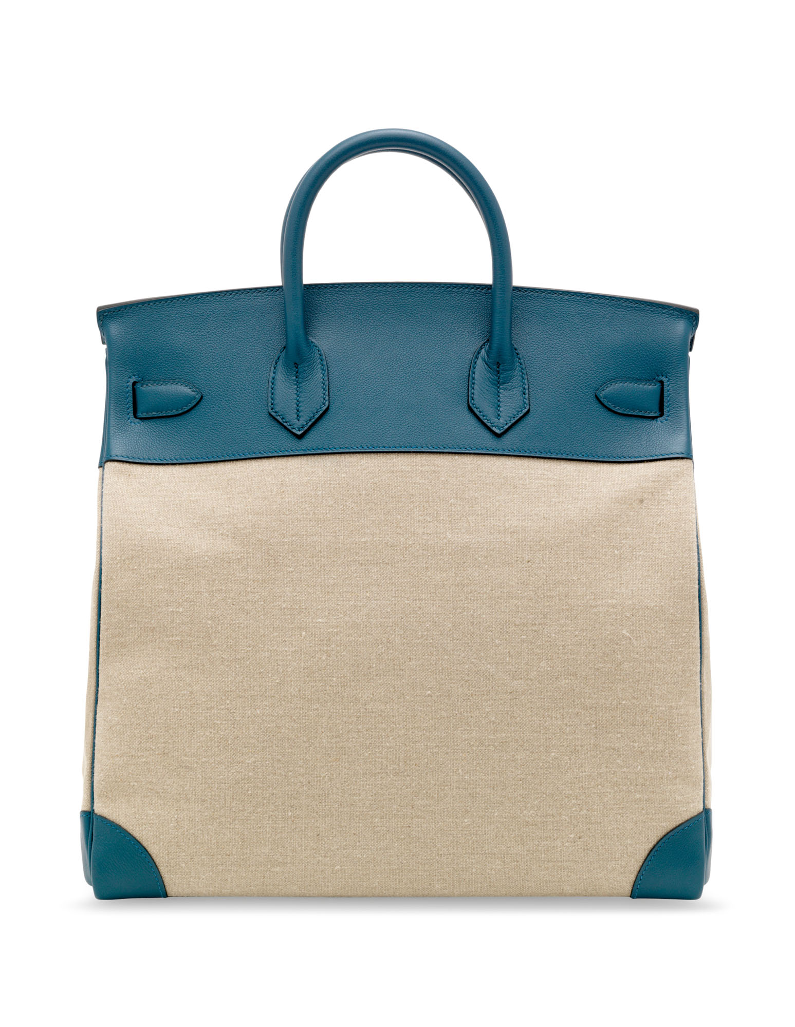 A COLVERT TOGO LEATHER & TOILE HAC BIRKIN 40 WITH PALLADIUM