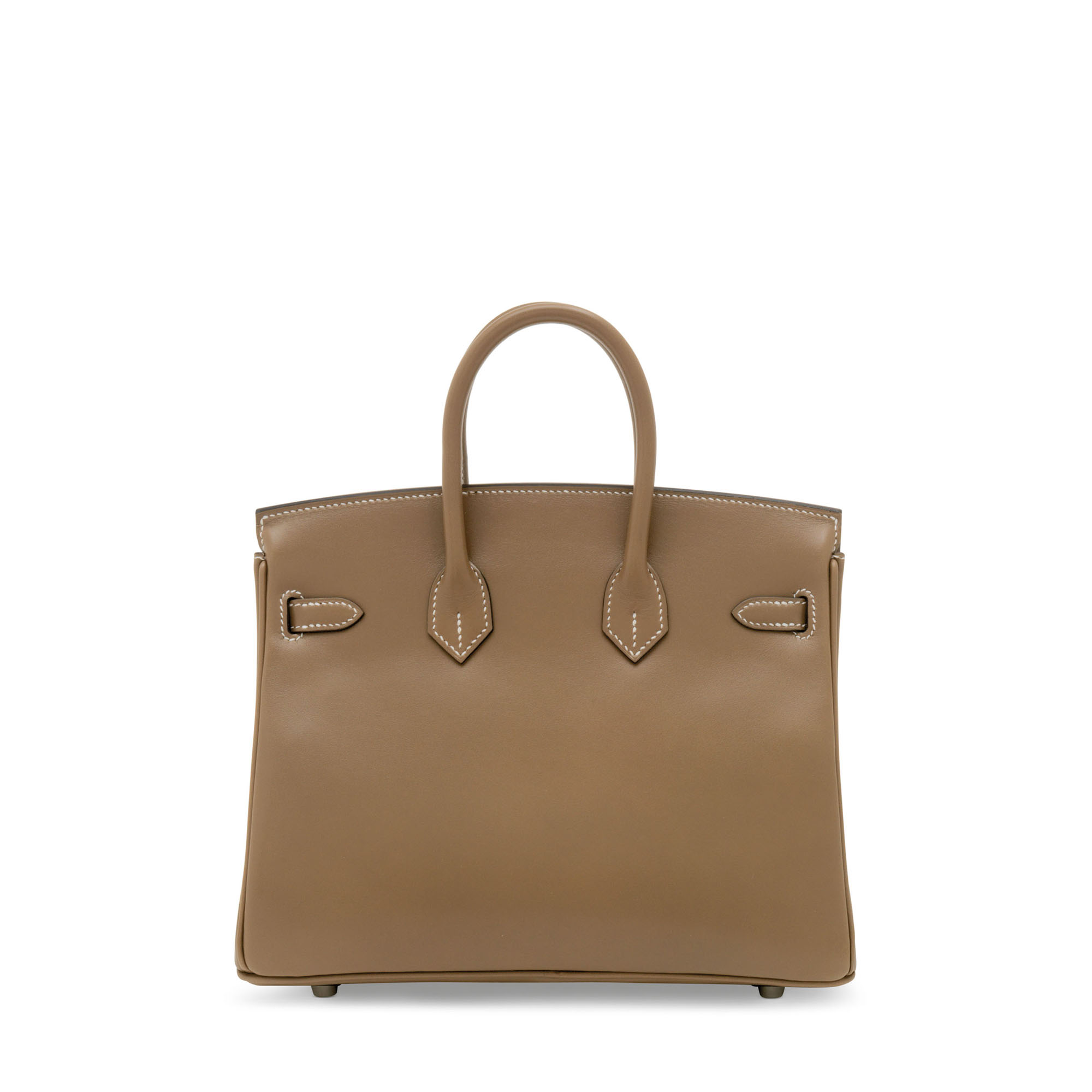 AN ÉTOUPE TADELAKT LEATHER BIRKIN 25 WITH PALLADIUM HARDWARE