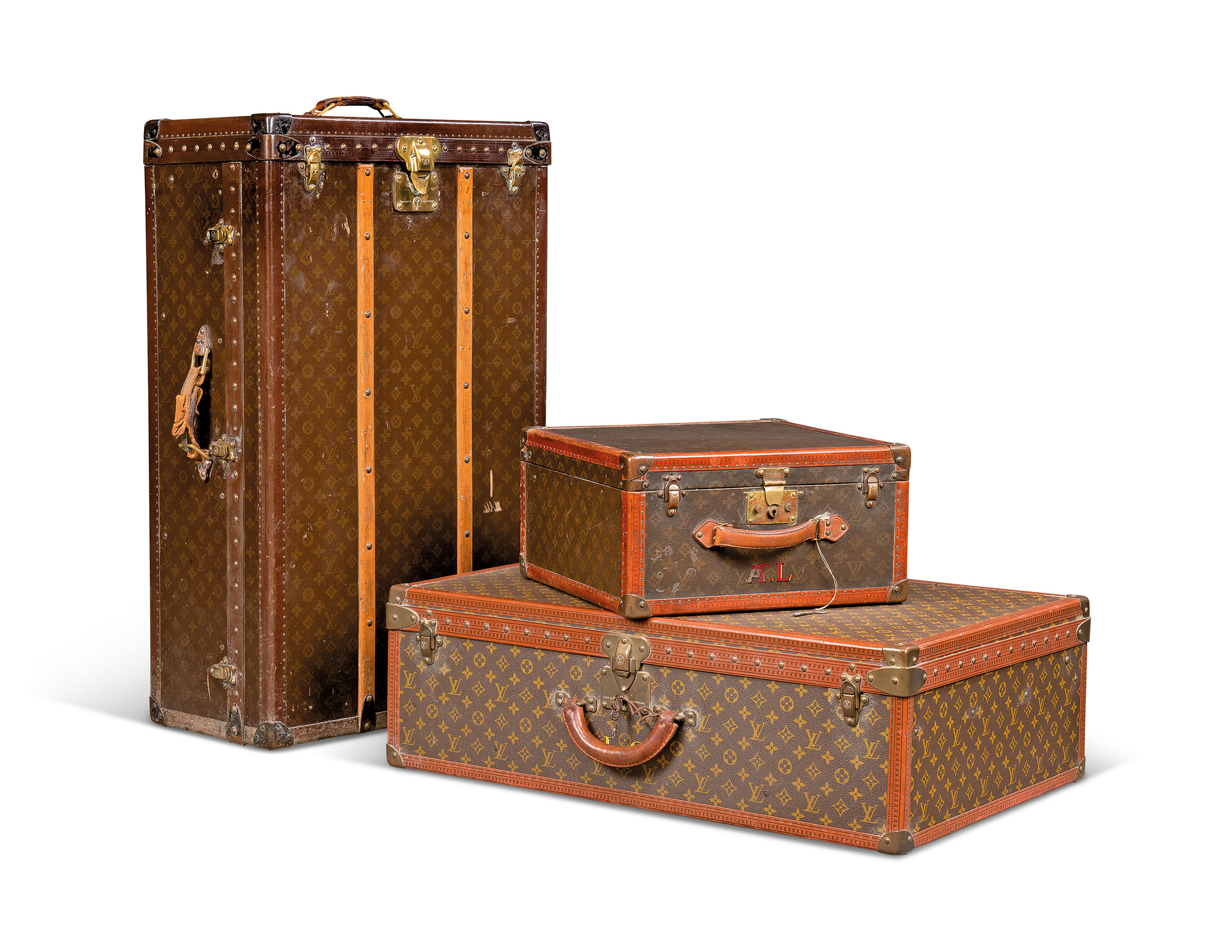 THREE LOUIS VUITTON LUGGAGE TRUNKS, SECOND HALF 20TH CENTURY Christie’s