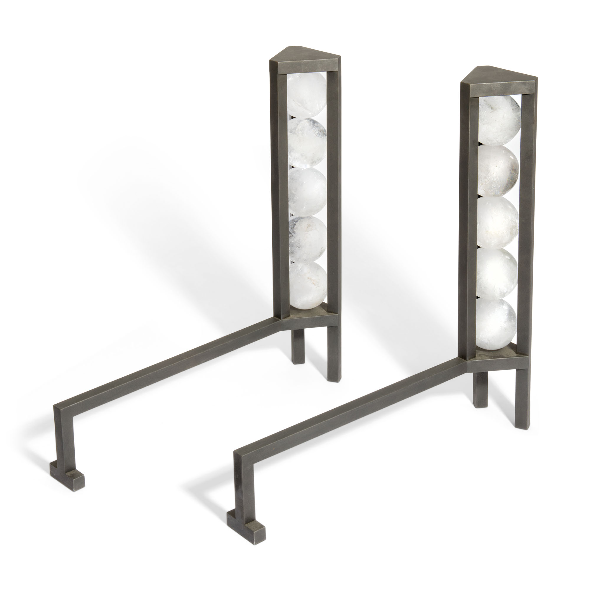 Catalog image of A PAIR OF ANDIRONS, MODERN