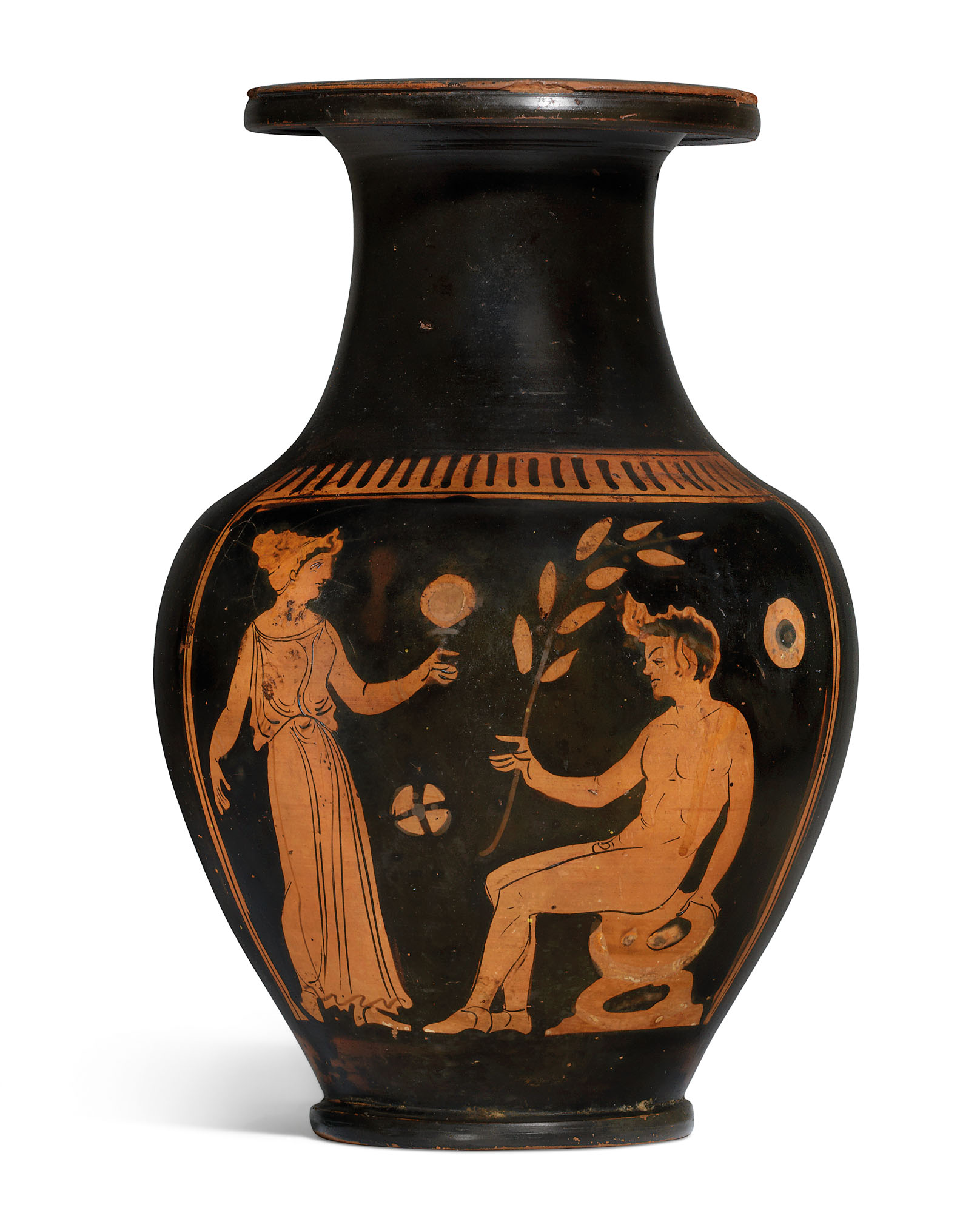 AN APULIAN REDFIGURED OLPE, RELATED TO THE ROCHESTER GROUP, CIRCA 4TH