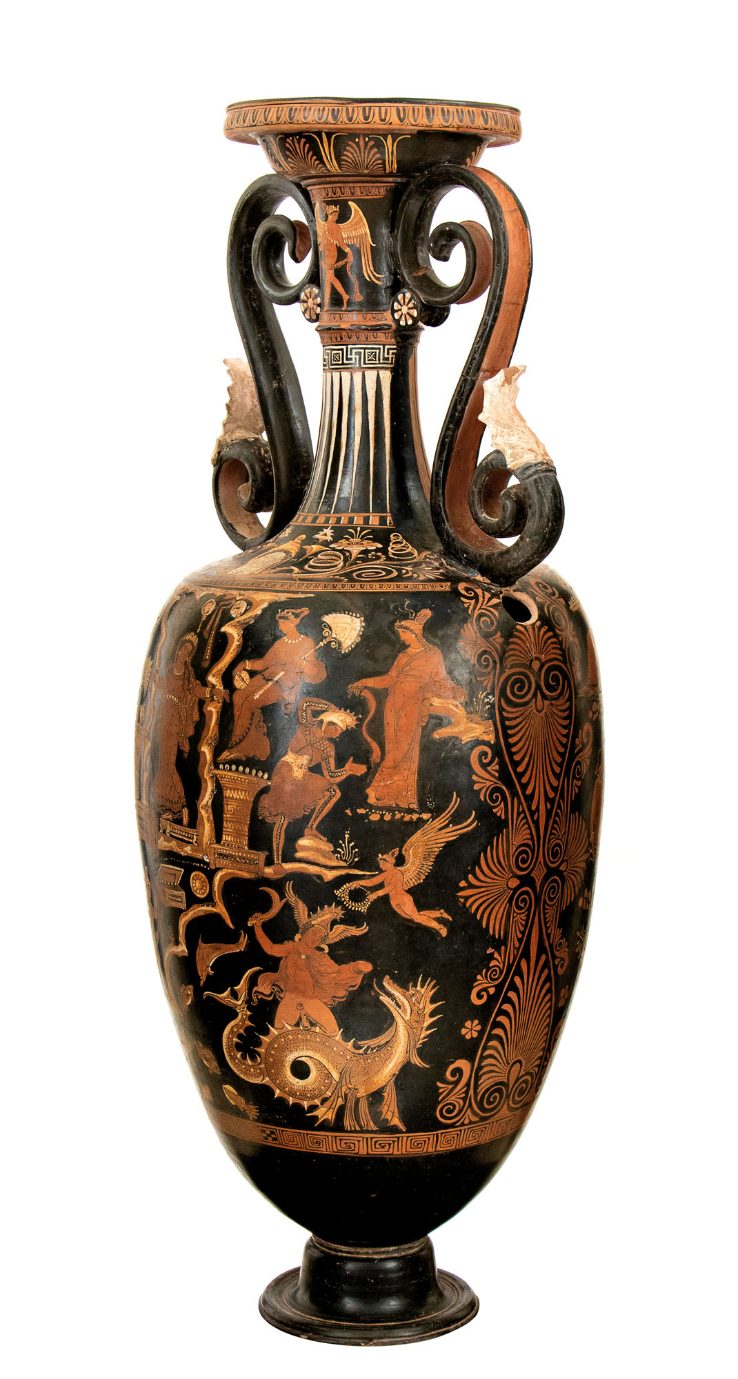 AN APULIAN REDFIGURED LOUTROPHOROS , ATTRIBUTED TO THE GROUP OF RUVO