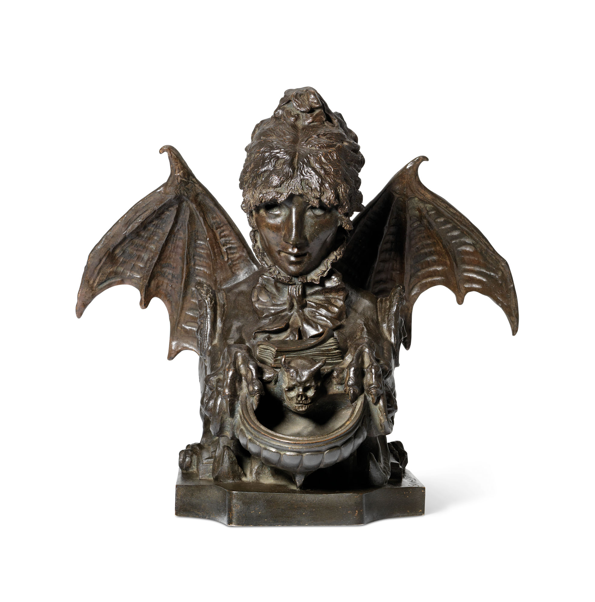 SARAH BERNHARDT (PARIS 18451923) , Autoportrait en chimère, encrier