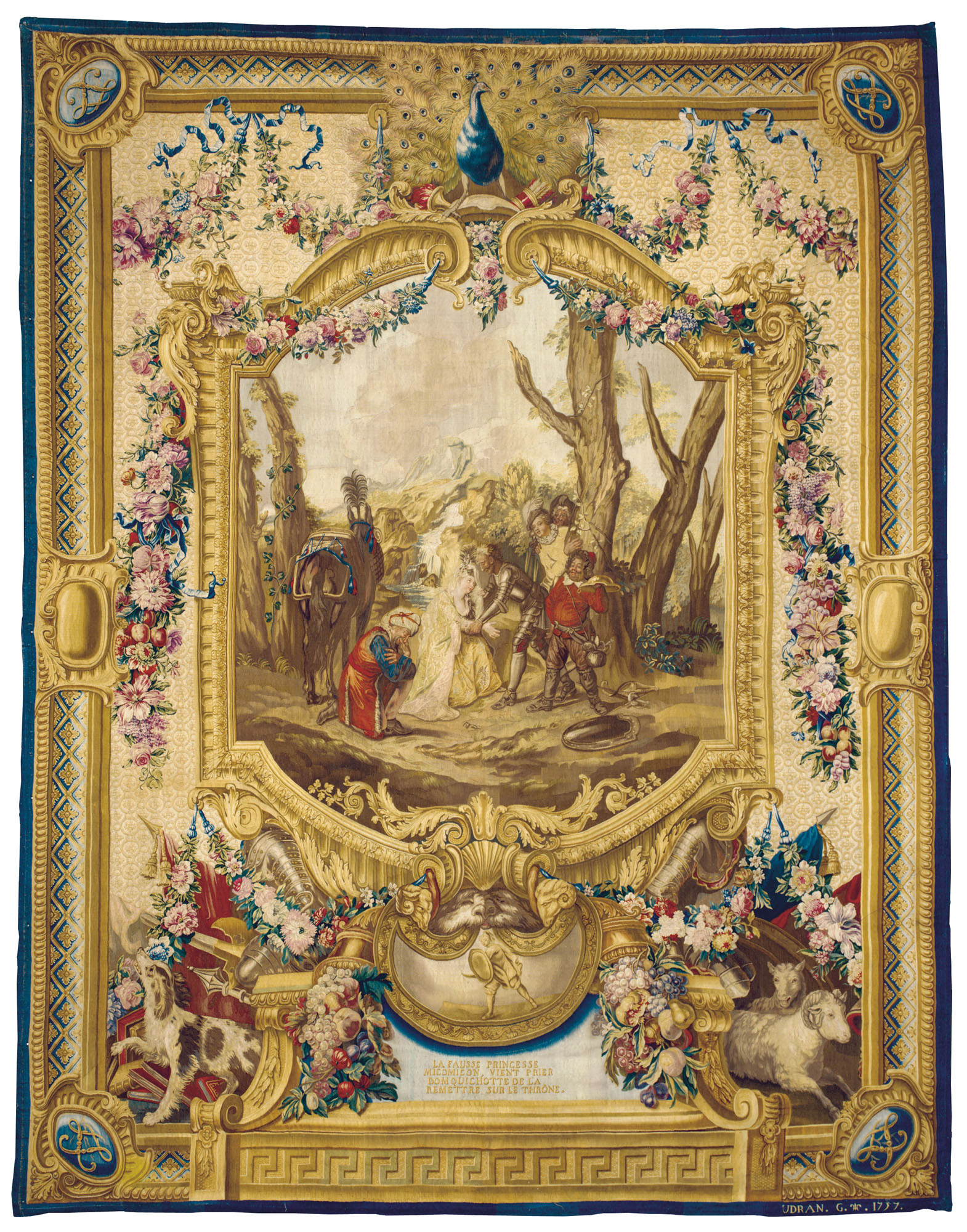 A PAIR OF LOUIS XV GOBELINS TAPESTRIES , CIRCA 175764, BY MICHEL