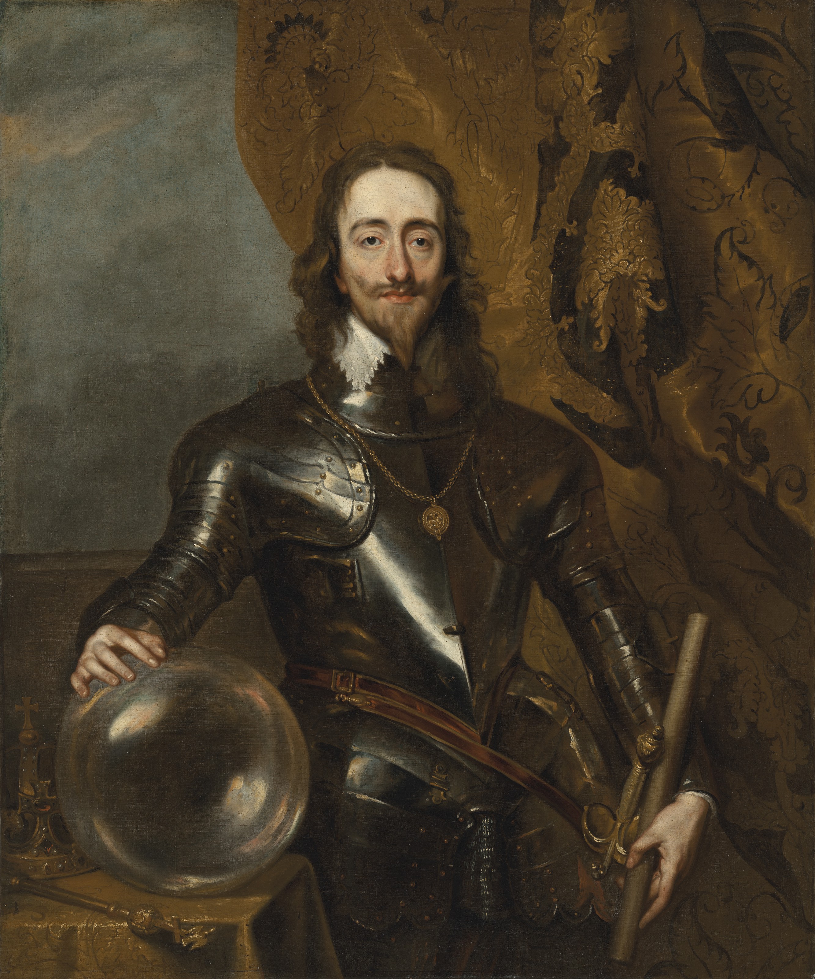 FOLLOWER OF SIR ANTHONY VAN DYCK, Portrait of King Charles