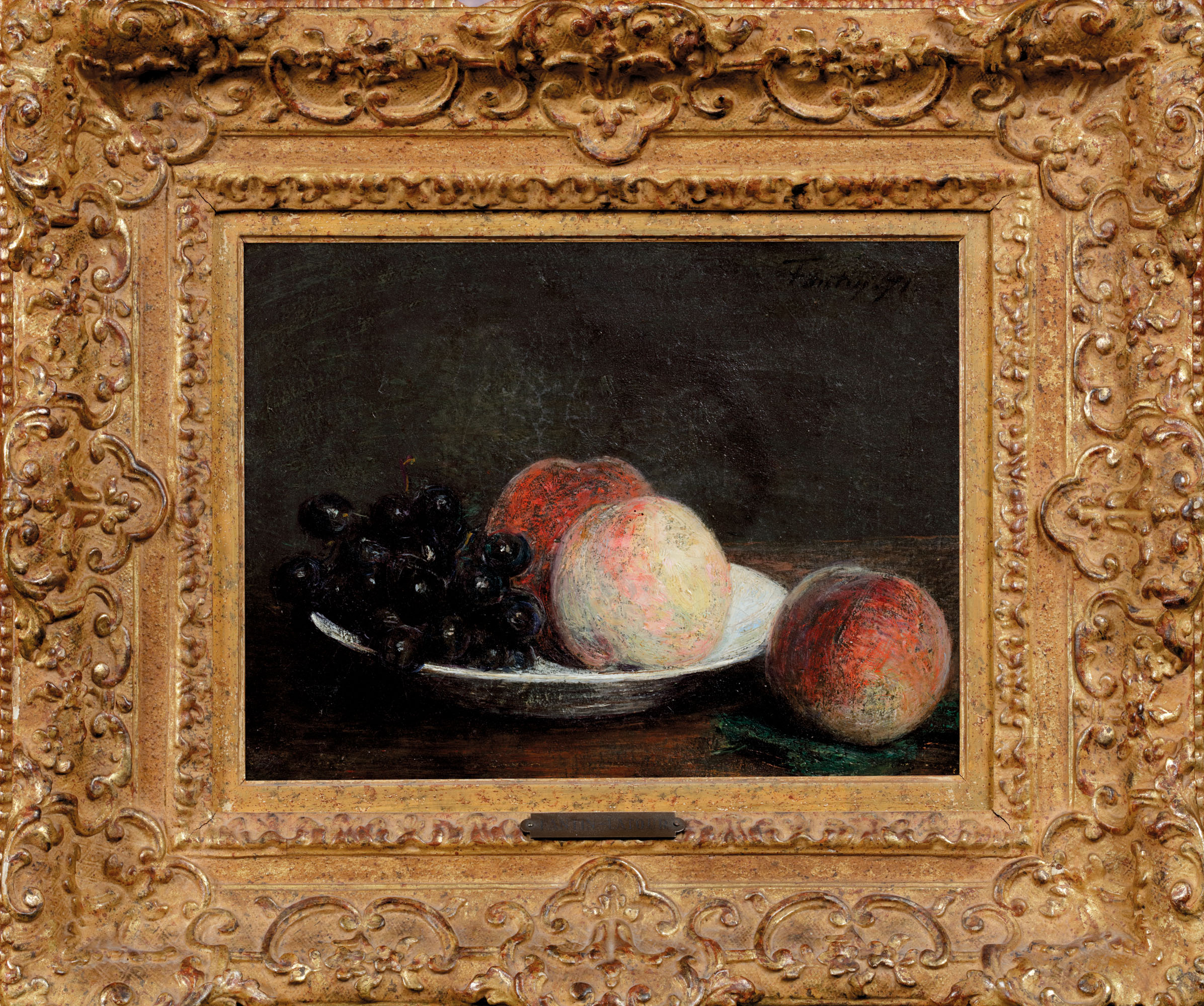 HENRI FANTIN-LATOUR (FRENCH, 1836-1904), Peaches and grapes in a